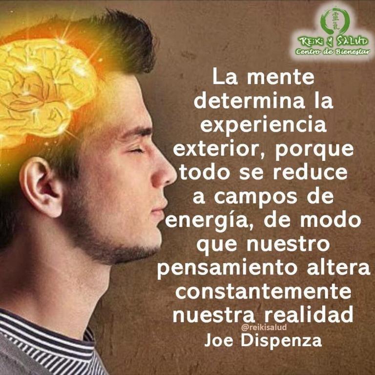 🧠 La mente determina la experiencia exterior, porque todo se reduce a campos de energía,…