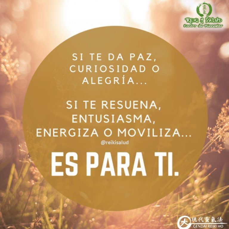 Si te da paz, curiosidad o alegría. Si te resuena, entusiasma, energiza o moviliza, ES…