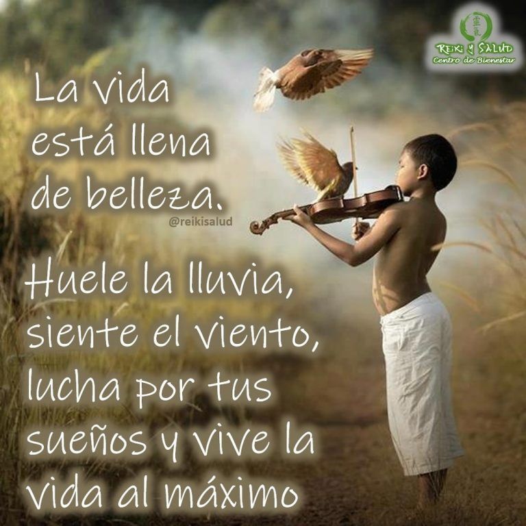 La vida está llena de belleza. Huele la lluvia, siente el viento, lucha por tus…