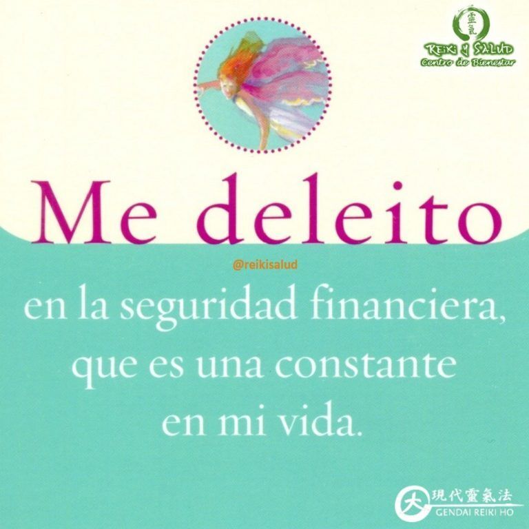 Me deleito en la seguridad financiera, que es una constante en mi vida.Otro bello regalo…