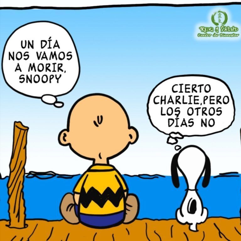 Un día nos vamos a morir Snoopy. Cierto Charlie, pero los otros día NO.️ Feliz…