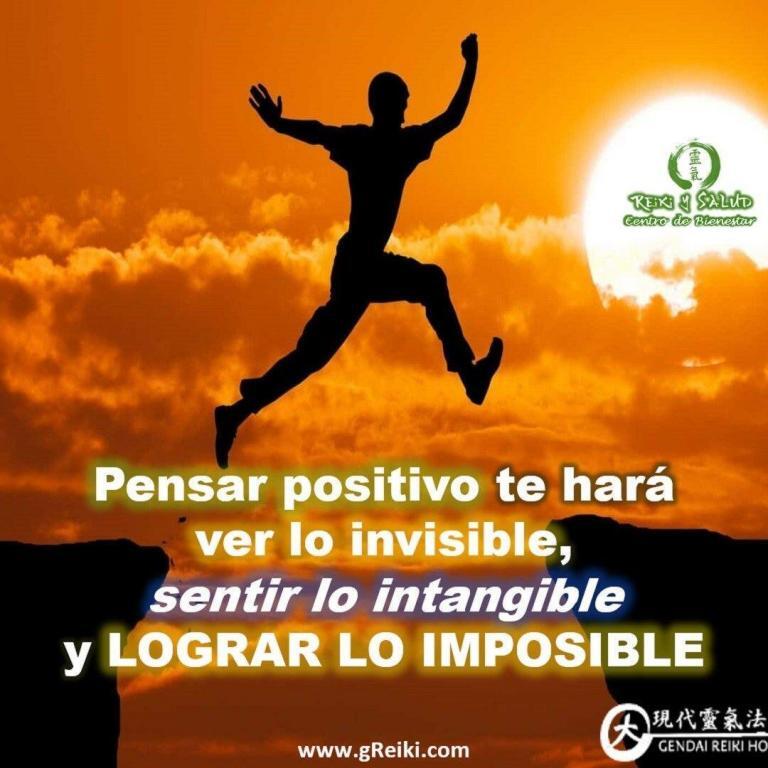 Pensar positivo te hará ver lo invisible, sentir lo intangible y LOGRAR LO IMPOSIBLE.️ Feliz…
