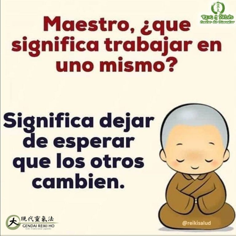 Maestro, ¿Qué significa trabajar en uno mismo?Significa dejar de esperar que los otros cambien.️ Feliz…