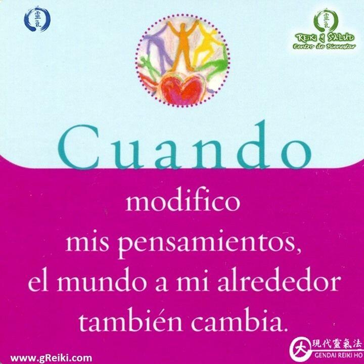 Cuando modifico mis pensamientos, el mundo a mi alrededor también cambia. (Louise Hay). Los acontecimientos…