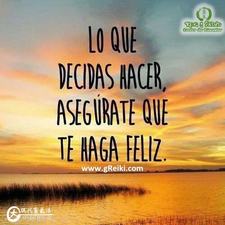 Lo que decidas hacer, asegúrate que te haga feliz.️ Feliz viaje de auto descubrimiento y…