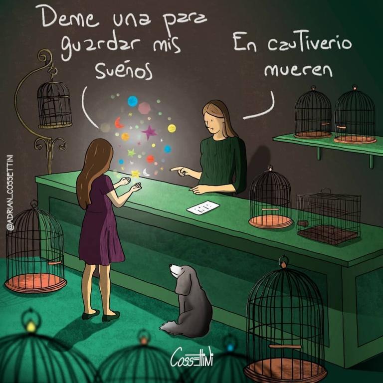 Nunca enjaules tus sueños!, En cautiverio mueren.️ Feliz viaje de autodescubrimiento y despertar.