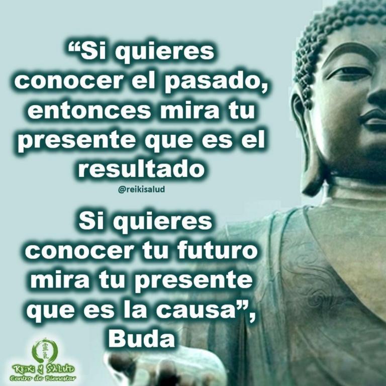 “Si quieres conocer el pasado, entonces mira tu presente que es el resultado. Si quiere…