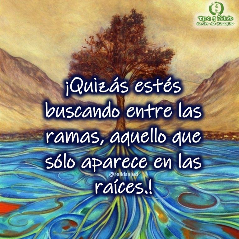 ¡Quizás estés buscando entre las ramas, aquello que sólo aparece en las raíces.!, Rumi. Si…