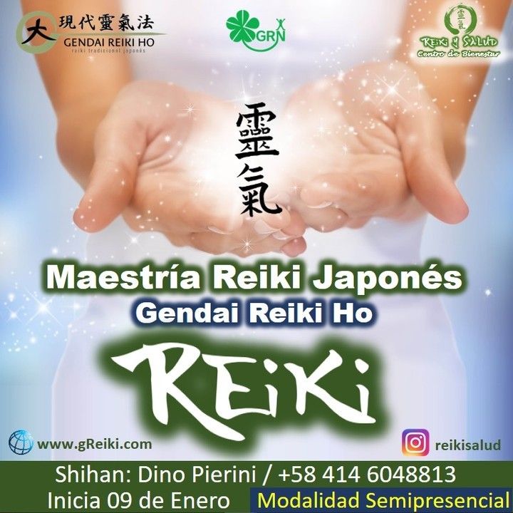 AUN ESTAS A TIEMPO. Con alegría quiero invitarte a que en este año 2022, te empoderes de tu energía de salud y promover así tu bienestar, aprendiendo Usui Reiki Ryoho, con la escuela tradicional japonesa Gendai Reiki Ho, en Casa Reiki y Salud. Maestría y cursos se dictan en forma continua, en la modalidad SEMIPRESENCIAL, Maracaibo/Venezuela.😀El 09 de Enero se inicia un nuevo ciclo formal del programa de formación con el sistema japonés, que te llevará a la MAESTRÍA Interior o Maestría Docente de esta hermosa practica, con el aval internacional de la Gendai Reiki Network en Japón.🌞Cada Curso tiene el mismo formato, cinco encuentros, cuatro de forma virtual vía ZOOM y uno presencial en la ciudad de Maracaibo para la iniciación/sintonización y práctica/consultoría, que puede ser individual.🌞 Reiki Ho es una terapia holística natural cuyo objetivo es el restablecimiento del equilibrio y la armonía en nuestro ser, promoviendo la sanación física, mental y emocional. Son jornadas vivenciales, donde revitalizaremos nuestra capacidad de sanación, aprenderemos las prácticas de meditación/autopurificación; y canalizar conscientemente energía sanadora de forma presencial y a la distancia, integrando las practicas en nuestro día a día.Casa Reiki y Salud, comparte las técnicas de la Gendai Reiki Healing Association de Japón, con el respaldo internacional de la Gendai Reiki Network. Cursos dictados por Dino Pierini (@DinoPierini), Shihan de la escuela Gendai Reiki Ho desde el año 2008 y miembro de la Gendai Reiki Healing Association en Japón.Los cursos incluyen certificado y manuales IMPRESOS con RESPALDO INTERNACIONAL. Si estas interesado, te invito a contactarme al +58 414 6048813 o utilizando el enlace del perfil: www.gReiki.com/REGISTRO.Gracias, Gracias, Gracias, un abrazo de luz, Gassho, @DinoPierini🌐 www.gReiki.com#cursosmaracaibo #talleresmaracaibo #reiki #reikimaracaibo #reikivenezuela #gendaireikiho #shoden #reikisalud #reikizulia