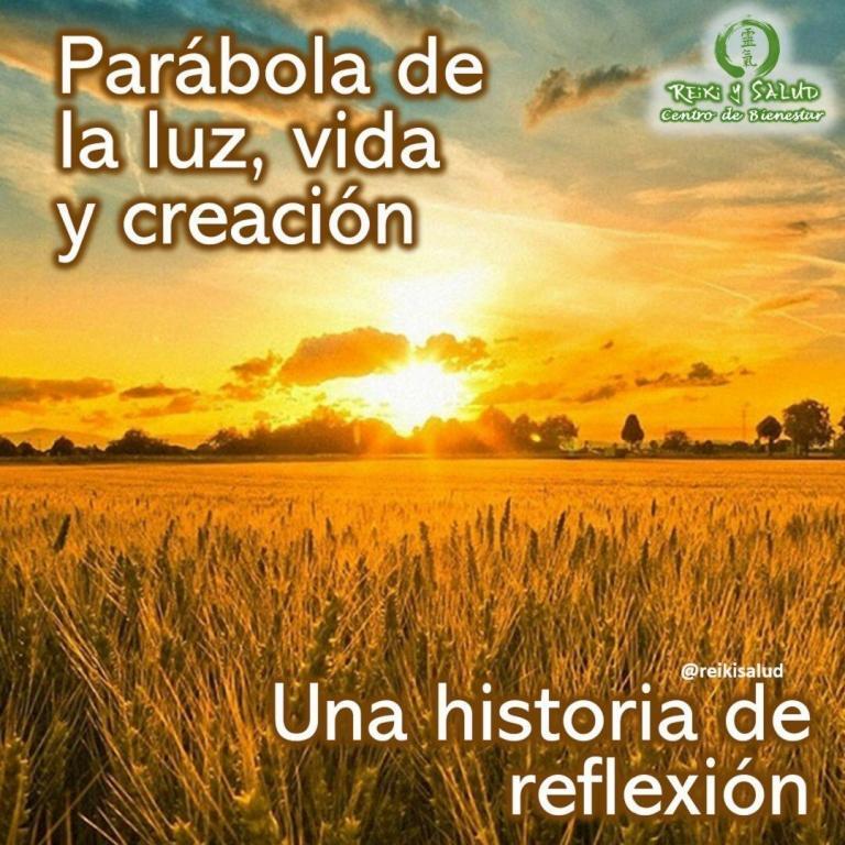 Parábola de la luz, vida y creación. Tres personas iban caminando por el bosque; un…