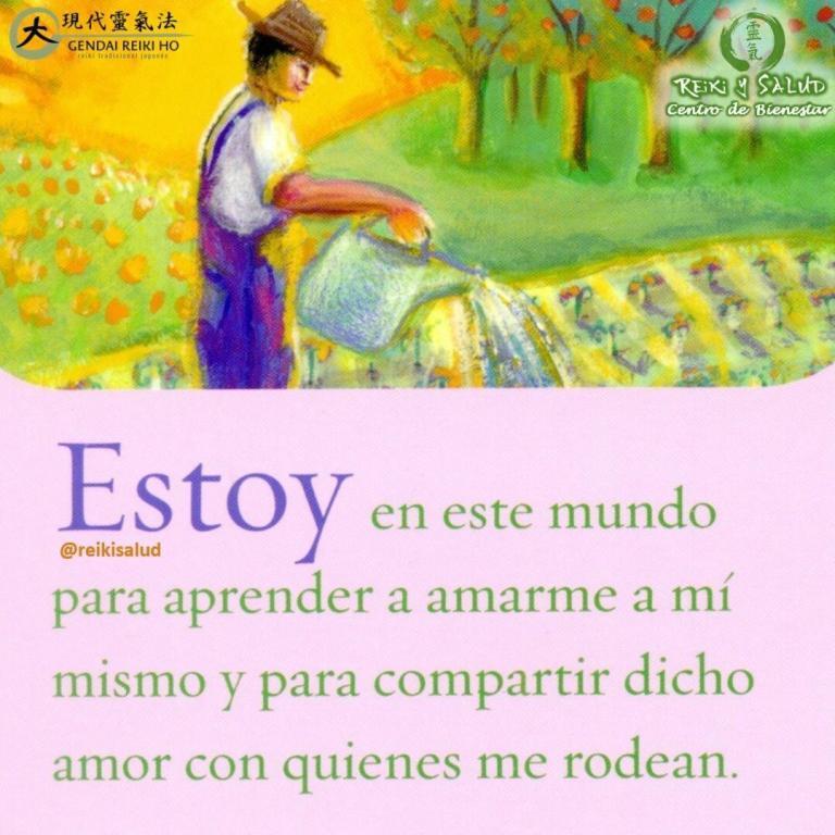 Estoy en este mundo para aprender a amarme a mí mismo y para compartir dicho…