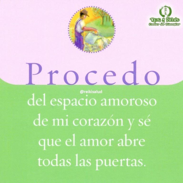 Procedo del espacio amoroso de mi corazón y sé que el amor abre todas las…