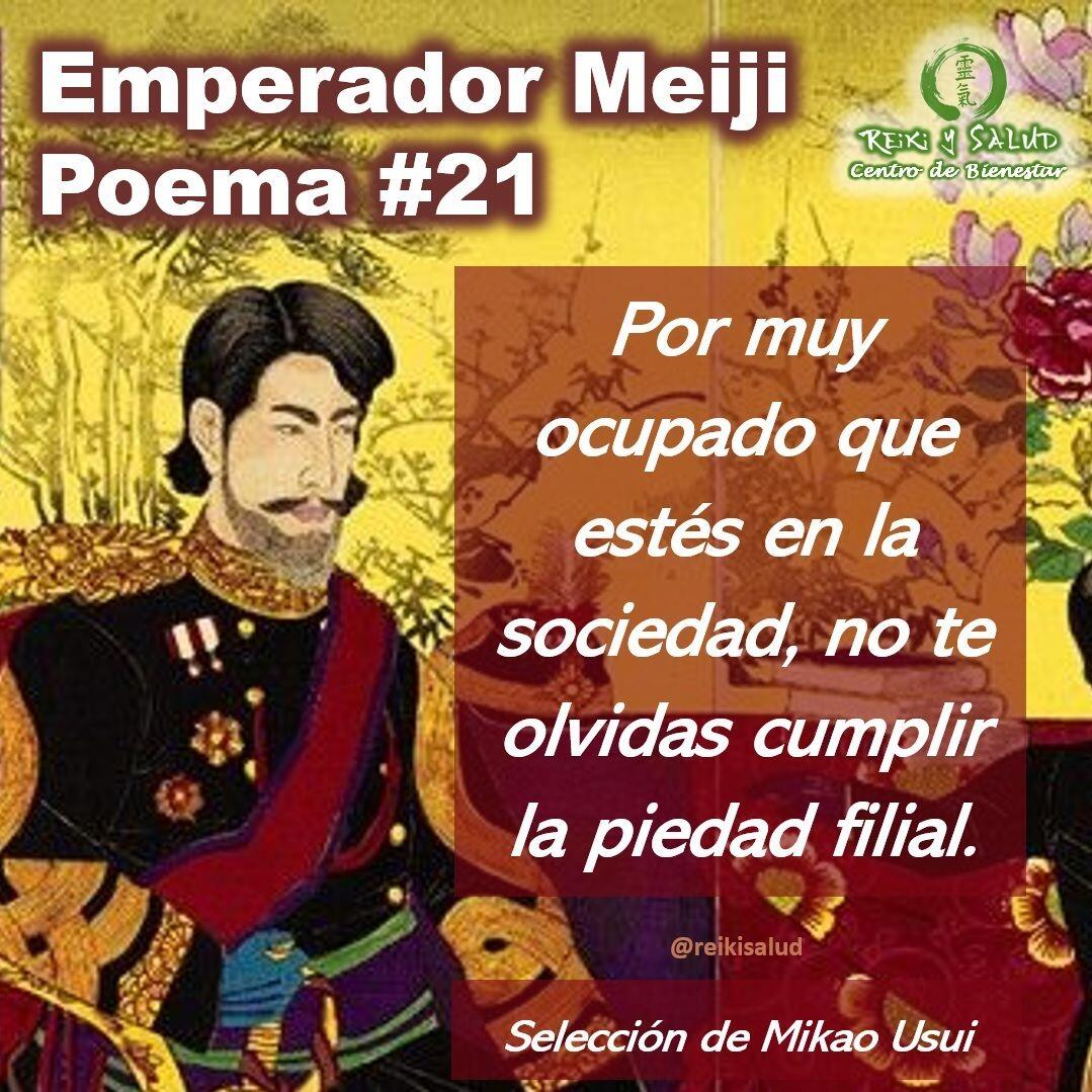 Compañeros de viaje, un gran abrazo de luz. Esta semana estaremos compartiendo el poema No 21, del emperador Meiji, que sensei Mikao Usui incorporo al sistema Usui Reiki Ryoho.Es importante mencionar que la traducción en Español es una interpretación desde el idioma original (Japonés), lo que dificulta mantener las reglas gramaticales y pausas del idioma original.Que lo disfruten:𝑱𝒂𝒑𝒐𝒏é𝒔:いとまなき 世にはたつともたらちねの 親につかふる 道な忘れそItomanakiYoniha tatsutomo tarachinenoOyani tsukauru michina wasureso𝑬𝒔𝒑𝒂ñ𝒐𝒍:Por muy ocupado que estés en la sociedad, no te olvidas cumplir la piedad filial.𝑼𝒏𝒂 𝑰𝒏𝒕𝒆𝒓𝒑𝒓𝒆𝒕𝒂𝒄𝒊ó𝒏:Cuando te incorporas a la sociedad y asumes la responsabilidad en el trabajo, empiezas a llevar los días muy ocupados. Cuando tienes una familia, también tienes responsabilidades hacia ella. Si pierdes la capacidad mental debido al ajetreo, el pensamiento se vuelve tosco y te olvidas de ser agradecido, y se desarrolla tener un modo de vida egocéntrico. Sin embargo, gracias a tus padres, eres lo que eres hoy en día. Por muy ocupado que estés, no olvides atenciones a los padres. Este es el principio de todo lo que progresas en tí mismo.Te invitamos a leerlo, leer la interpretación propuesta y sacar ademas tus propias reflexiones o interpretación.Una bella reflexión que los invito hacer desde la paz.️ Feliz viaje de auto descubrimiento y despertarSi te gusta la publicación Compártela, Etiqueta a Otros, Gracias, gracias graciasCasa Reiki y Salud, una caricia para el alma, ampliando el circulo de luz, promoviendo una vida de salud y felicidad.Gracias, gracias, gracias, Námaste, @dinopieriniSi te interesa leer otros poemas te invito a visitar🌐 WEB: www.gReiki.com#gratitud #consciencia #inspiracion reikimaracaibo #reikizulia #reikivenezuela #reikisalud #emperadormeiji #poemasreiki #poemasmeiji #poemasemperadormeiji