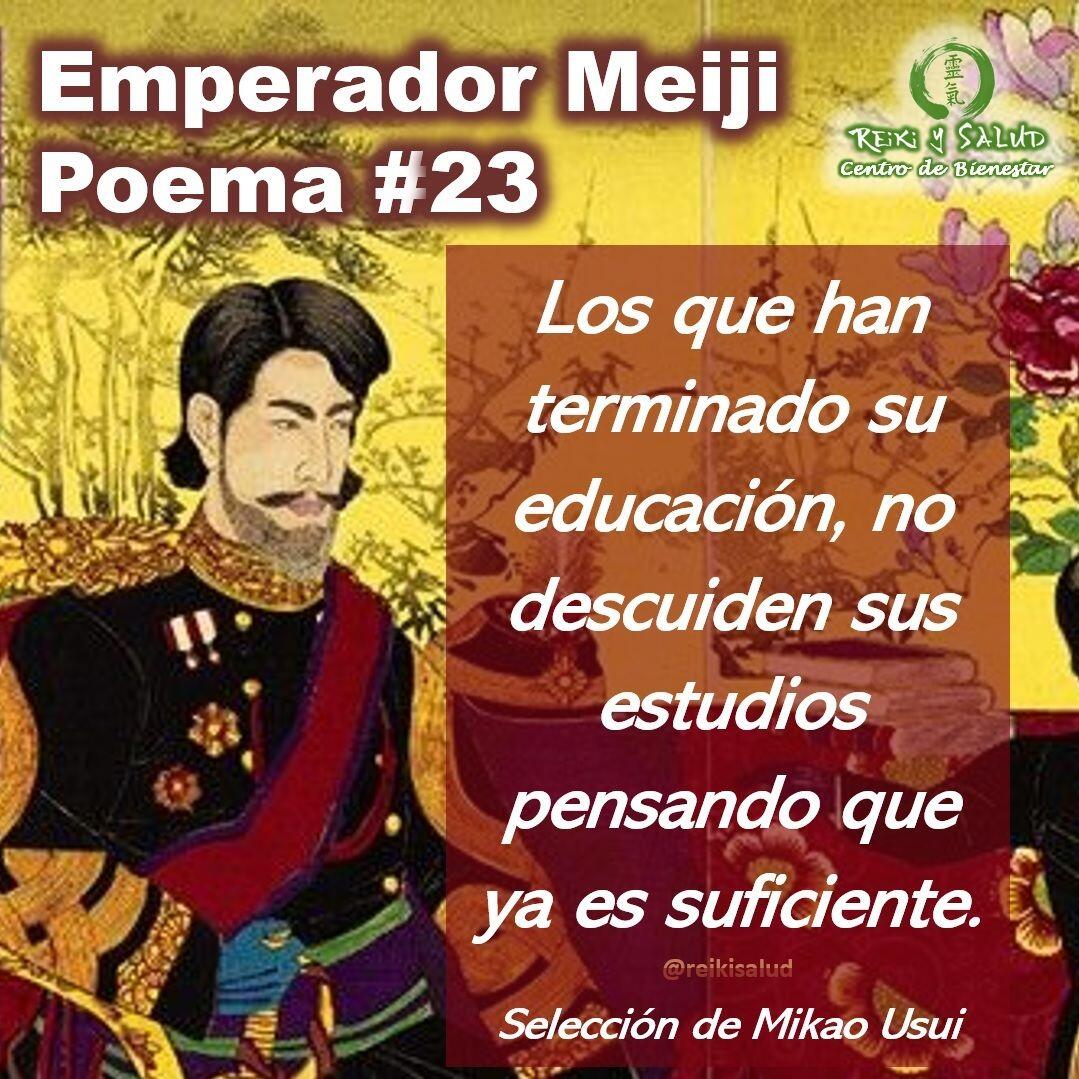 Compañeros de viaje, un gran abrazo de luz. Esta semana estaremos compartiendo el poema No 23, del emperador Meiji, que sensei Mikao Usui incorporo al sistema Usui Reiki Ryoho.Es importante mencionar que la traducción en Español es una interpretación desde el idioma original (Japonés), lo que dificulta mantener las reglas gramaticales y pausas del idioma original.Que lo disfruten:𝑱𝒂𝒑𝒐𝒏é𝒔:今はとて 学のみちにおこたるな ゆるしの文を えたるわらはべImaha toteManabino michini okotarunaYurusino fumiwo etaru warawabe𝑬𝒔𝒑𝒂ñ𝒐𝒍:Los que han terminado su educación, no descuiden sus estudios pensando que ya es suficiente.𝑼𝒏𝒂 𝑰𝒏𝒕𝒆𝒓𝒑𝒓𝒆𝒕𝒂𝒄𝒊ó𝒏:Los que han recibido su licenciatura, aunque es un acontecimiento de celebración, no deben conformarse solo con eso ni pensar que su aprendizaje ha acabado. El camino del saber nunca acaba, es sólo un punto de partida. Lo que se aprende en la escuela es la base de lo que se aprenderá en el futuro. La licenciatura es la puerta de entrada a un camino de aprendizaje, y los estudios la senda para un camino superior. El verdadero aprendizaje en la vida comienza ahora.Te invitamos a leerlo, leer la interpretación propuesta y sacar ademas tus propias reflexiones o interpretación.Una bella reflexión que los invito hacer desde la paz.️ Feliz viaje de auto descubrimiento y despertarSi te gusta la publicación Compártela, Etiqueta a Otros, Gracias, gracias graciasCasa Reiki y Salud, una caricia para el alma, ampliando el circulo de luz, promoviendo una vida de salud y felicidad.Gracias, gracias, gracias, Námaste, @dinopieriniSi te interesa leer otros poemas te invito a visitar🌐 WEB: www.gReiki.com#gratitud #consciencia #inspiracion reikimaracaibo #reikizulia #reikivenezuela #reikisalud #emperadormeiji #poemasreiki #poemasmeiji #poemasemperadormeiji