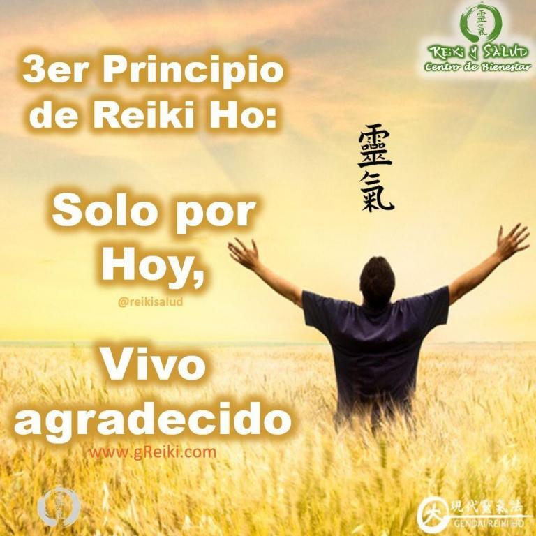 Solo por Hoy, Vivo agradecido. 3er Principio de Reiki Ho. La gratitud es la más…