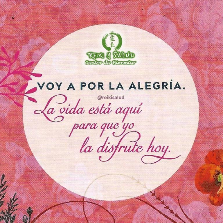 Voy por la ALEGRÍA. La vida está aqui para que YO la disfrute HOY. Mi…