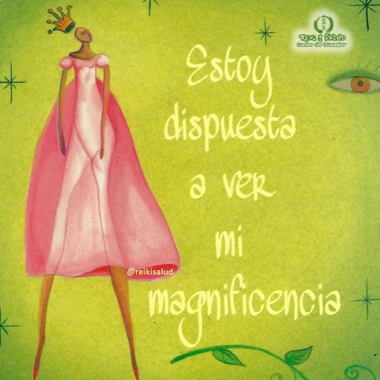 Estoy dispuesta a ver mi magnificencia. Cuando creo que soy una mala persona, percibo una…