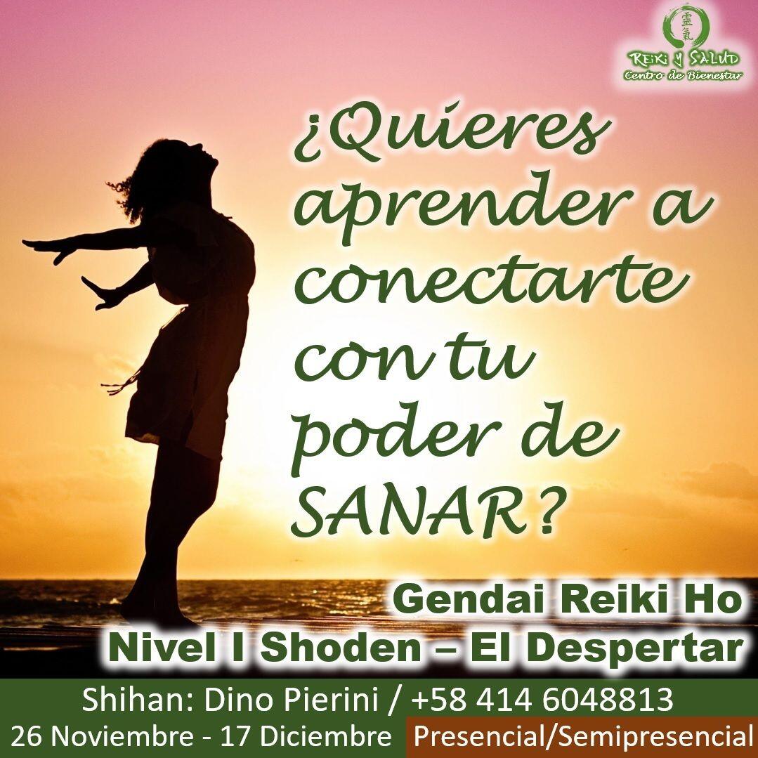 ¿𝗤𝘂𝗶𝗲𝗿𝗲𝘀 𝗮𝗽𝗿𝗲𝗻𝗱𝗲𝗿 𝗮 𝗰𝗼𝗻𝗲𝗰𝘁𝗮𝗿𝘁𝗲 𝗰𝗼𝗻 𝘁𝘂 𝗣𝗢𝗗𝗘𝗥 𝗱𝗲 𝗦𝗔𝗡𝗔𝗥?. El 𝟮𝟲 𝗱𝗲 𝗡𝗼𝘃𝗶𝗲𝗺𝗯𝗿𝗲 iniciamos un nuevo viaje de sanación.Con alegría quiero invitarte a que juntos en las modalidades 𝐏𝐑𝐄𝐒𝐄𝐍𝐂𝐈𝐀𝐋 𝐲 𝐒𝐄𝐌𝐈𝐏𝐑𝐄𝐒𝐄𝐍𝐂𝐈𝐀𝐋, te comiences a empoderar de tu energía de salud y promover tu bienestar, aprendiendo Gendai Reiki Ho, con la escuela tradicional japonesa, en Casa Reiki y Salud, aprendiendo la fórmula para vivir una vida de salud, paz y plenitud. El Curso de Reiki Ryoho Nivel Shoden (Nivel I - El despertar) te permitirá iniciarte en este camino de despertar y durante cinco encuentros aprenderemos a revitalizar nuestra capacidad de sanar, encaminandonos en el estado de paz y plenitud. Serán jornadas vivenciales, donde revitalizaremos nuestra capacidad de sanación, aprenderemos las prácticas de meditación/autopurificación; canalizar conscientemente energía sanadora de forma presencial y a la distancia, canalizar energía sanadora a animales, plantas y lugares e integrar las prácticas en nuestro día a día.Casa Reiki y Salud, comparte las técnicas de la Gendai Reiki Healing Association de Japón, con el respaldo internacional de la Gendai Reiki Network. Cursos dictados por Dino Pierini (@DinoPierini), Shihan de la escuela Gendai Reiki Ho desde el 2008 y miembro de la Gendai Reiki Healing Association en Japón.Condiciones del Curso (Mínimo 19 Horas de formación)Cuatro Clases PRESENCIALES o VIRTUALES vía Microsoft Teams. Sábados 3pm a 7:00 pm, grabadas y compartidas (16 Horas)Clase Especial, para las Iniciaciones/Sintonización y Practica/Consultoría(3 horas)El curso tiene una inversión de 65 US, El curso incluye certificado y manuales impresos con RESPALDO INTERNACIONAL de Japón. Te invito a registrarte: www.gReiki.com en la sección de Calendario.Gracias, Gracias, Gracias, un abrazo de luz, Gassho, @DinoPierini#cursosmaracaibo #reiki #reikimaracaibo #reikivenezuela #gendaireikiho #shoden #reikiusui #paz #gratitud #reikisalud