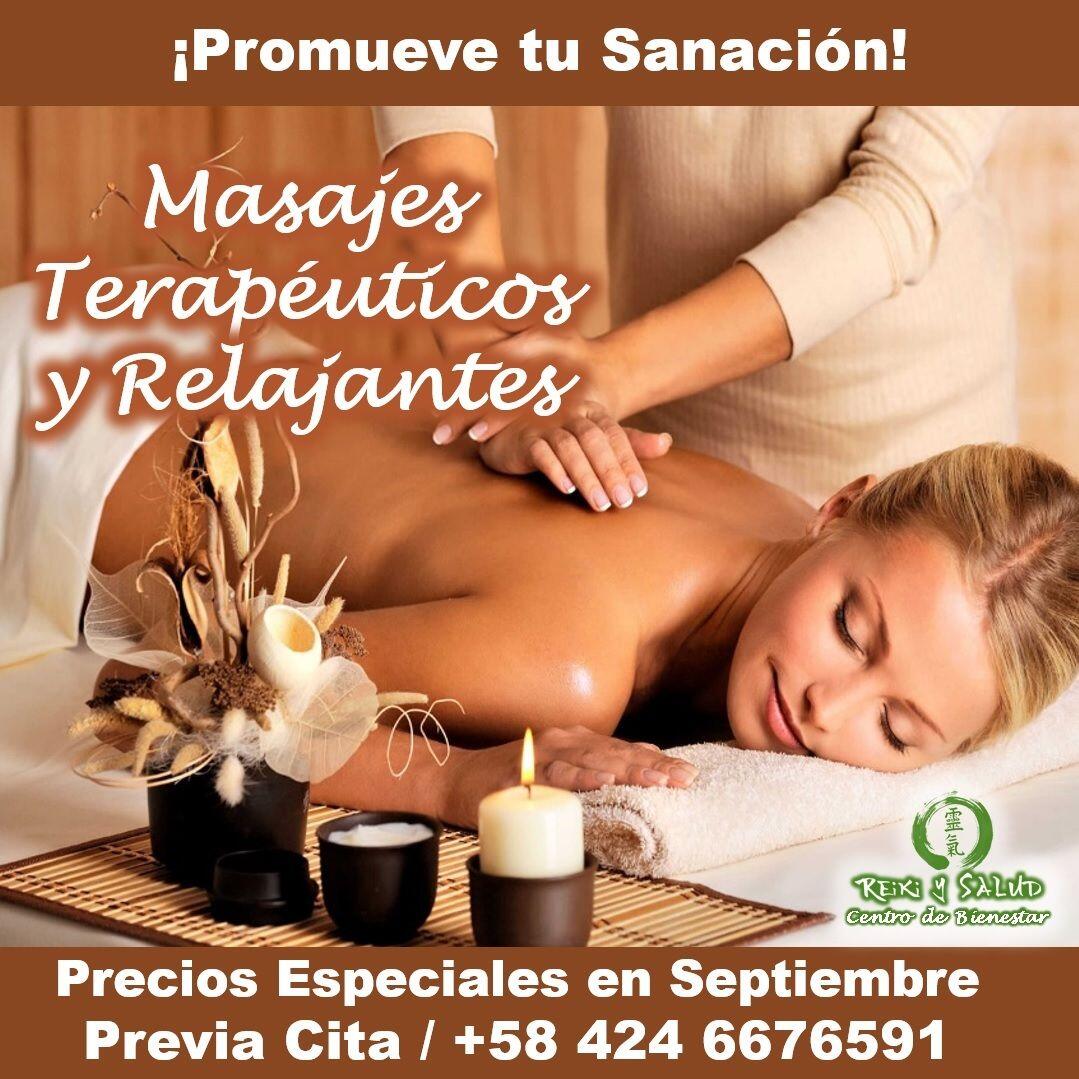 En Casa Reiki y Salud, ofrecemos también MASAJES TERAPEUTICOS y RELAJANTES, dentro de nuestra oferta de servicios asociados a la Salud y el Bienestar. Seguiremos ofreciendo diferentes opciones para liberarte de todo tipo de estrés y emociones atrapadas. El masaje terapeutico en general, utiliza un método de tratamiento manual de aquellas zonas del cuerpo que presentan algún tipo de dolencia con el objetivo de. Los masajes te ayudarán a reducir las tensiones musculares; a mejorar la circulación linfática y sanguínea para conseguir aliviar el estrés, la ansiedad y las tensiones del día a día.OFERTA EN MASAJES TERAPEUTICOS y RELAJANTES, que seguiremos ofreciendo: Masajes Circulatorios Masajes Relajantes Masajes Reductivos Drenaje Linfatico Masaje Reductivo Estimulación del Colon Masaje Facial️Algunos de los beneficios de los masajes terapéuticos son los siguientes:1️⃣Calmar el dolor.2️⃣Desarrollo de los músculos.3️⃣Sensación de bienestar general.4️⃣Distensión de músculos contracturados.5️⃣Flexibilización de los tejidos a largo plazo.5️⃣Mejoramiento de la circulación sanguínea y linfática.Dirección:Casa Reiki, Av 8 con calle 75, Maracaibo. 𝗧𝗲𝗿𝗮𝗽𝗲𝘂𝘁𝗮: 𝗟𝗮𝗱𝘆 𝗠𝗼𝗿𝗮𝗖𝗼𝗼𝗿𝗱𝗶𝗻𝗮 𝘁𝘂 𝗰𝗶𝘁𝗮 𝗰𝗼𝗻𝘁𝗮𝗰𝘁𝗮𝗻𝗱𝗼 𝗮 𝗹𝗮 𝗰𝗼𝗼𝗿𝗱𝗶𝗻𝗮𝗱𝗼𝗿𝗮 𝗱𝗲 𝗖𝗮𝘀𝗮 𝗥𝗲𝗶𝗸𝗶 𝘆 𝗦𝗮𝗹𝘂𝗱 𝗮𝗹 𝟬𝟰𝟮𝟰 𝟲𝟲𝟳 𝟲𝟱𝟵𝟭Gracias, Gracias, Gracias a todos los que nos acompañan día a día, dando inicio a esta nueva opción de terapias, que junto a Reiki, Bioemoción, Programación Neurolinguistica y Coaching Ontológico, conforman nuestra oferta de bienestar, para ti y los tuyos.Casa Reiki y Salud, una caricia para el alma, ampliando el circulo de luz, promoviendo una vida de felicidad y bienestar.Gracias, gracias, gracias, Námaste.🌐Página WEB: www.gReiki.com#consciencia #alma #bienestar #inspiracion #despertar #despertarespiritual #masajes #terapiasmaracaibo #reikimaracaibo