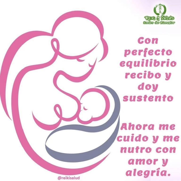 Con perfecto equilibrio recibo y doy sustento. Ahora me cuido y me nutro con amor…