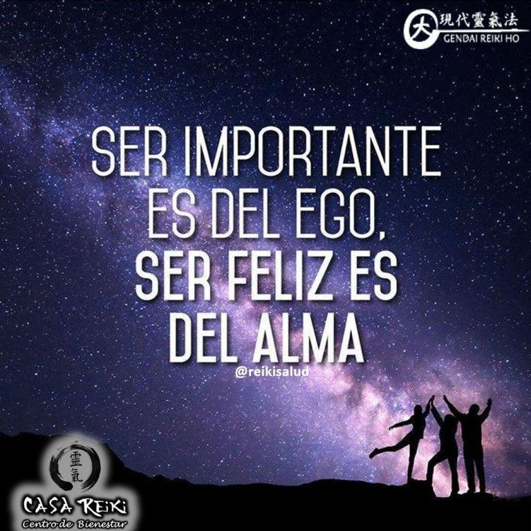 Ser importante es del ego. Ser feliz es del alma.️ Procuremos vivir desde la felicidad,…