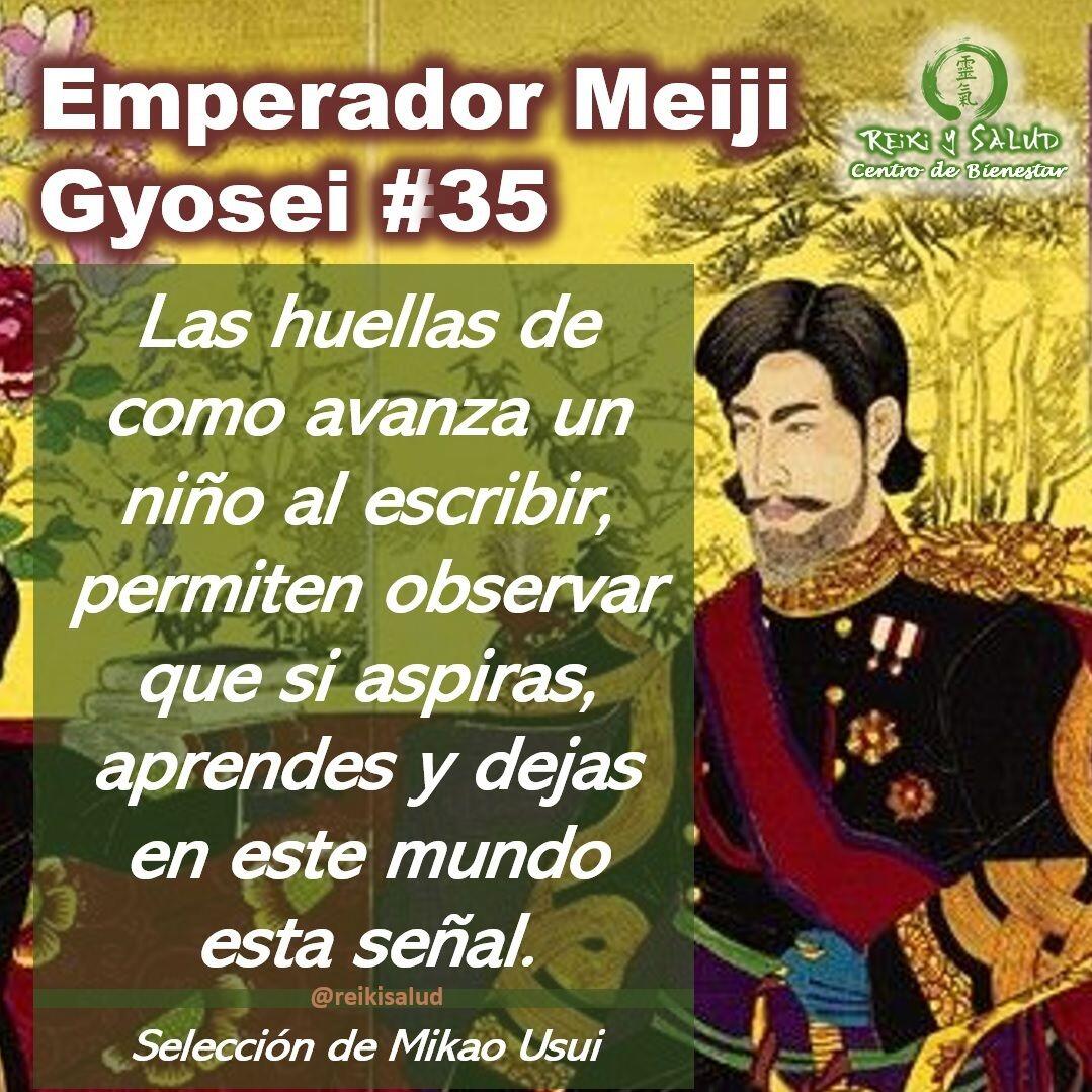 Compañeros de viaje, un gran abrazo de luz. Esta semana comparto el 𝗚𝘆𝗼𝘀𝗲𝗶, 𝗣𝗼𝗲𝘀í𝗮 𝗱𝗲𝗹 𝗘𝗺𝗽𝗲𝗿𝗮𝗱𝗼𝗿 𝗱𝗲 𝗠𝗲𝗶𝗷𝗶 𝗡𝗼 𝟯𝟓, que sensei 𝗠𝗶𝗸𝗮𝗼 𝗨𝘀𝘂𝗶 incorporo al sistema 𝗨𝘀𝘂𝗶 𝗥𝗲𝗶𝗸𝗶 𝗥𝘆𝗼𝗵𝗼. Que lo disfruten:Es importante mencionar que la traducción en Español es una interpretación desde el idioma original (Japonés), lo que dificulta mantener las reglas gramaticales y pausas del idioma original.Que lo disfruten:𝑬𝒔𝒑𝒂ñ𝒐𝒍:Las huellas de como avanza un niño al escribir, permiten observar que si aspiras, aprendes y dejas en este mundo esta señal.𝑱𝒂𝒑𝒐𝒏é𝒔:幼児がもの書く跡をみても知れ習へばならふ しるしある世をOsanago gaMonokaku atowo mitemo sireNaraeba narau sirusi aruyowo𝑼𝒏𝒂 𝑰𝒏𝒕𝒆𝒓𝒑𝒓𝒆𝒕𝒂𝒄𝒊ó𝒏:Un niño pequeño intenta escribir su nombre a lápiz. Debería acordarse, pero, a la mitad, no recuerda como seguir y le pregunta a su hermano. Cuando termina, se lo enseña a su madre. Ella le felicita por lo bien que lo ha hecho, aunque sabe que las letras del niño no se entiende todavía; sin embargo, a medida que lo repita, irá mejorando. Esto es lo que les ocurre a los niños pequeños. Asimismo, si haces todo lo posible por tu propósito, puedes progresar en cualquier cosa.Te invitamos a leerlo, leer la interpretación propuesta y sacar ademas tus propias reflexiones o interpretación.Una bella reflexión que los invito hacer desde la paz.️ Feliz viaje de auto descubrimiento y despertarSi te gusta la publicación Compártela, Etiqueta a Otros, Gracias, gracias graciasCasa Reiki y Salud, una caricia para el alma, ampliando el circulo de luz, promoviendo una vida de salud y felicidad.Gracias, gracias, gracias, Námaste, @dinopieriniSi te interesa leer otros poemas te invito a visitar🌐 WEB: www.gReiki.com#gratitud #consciencia #inspiracion reikimaracaibo #reikizulia #reikivenezuela #reikisalud #emperadormeiji #poemasreiki #poemasmeiji #poemasemperadormeiji #gyoseimeiji