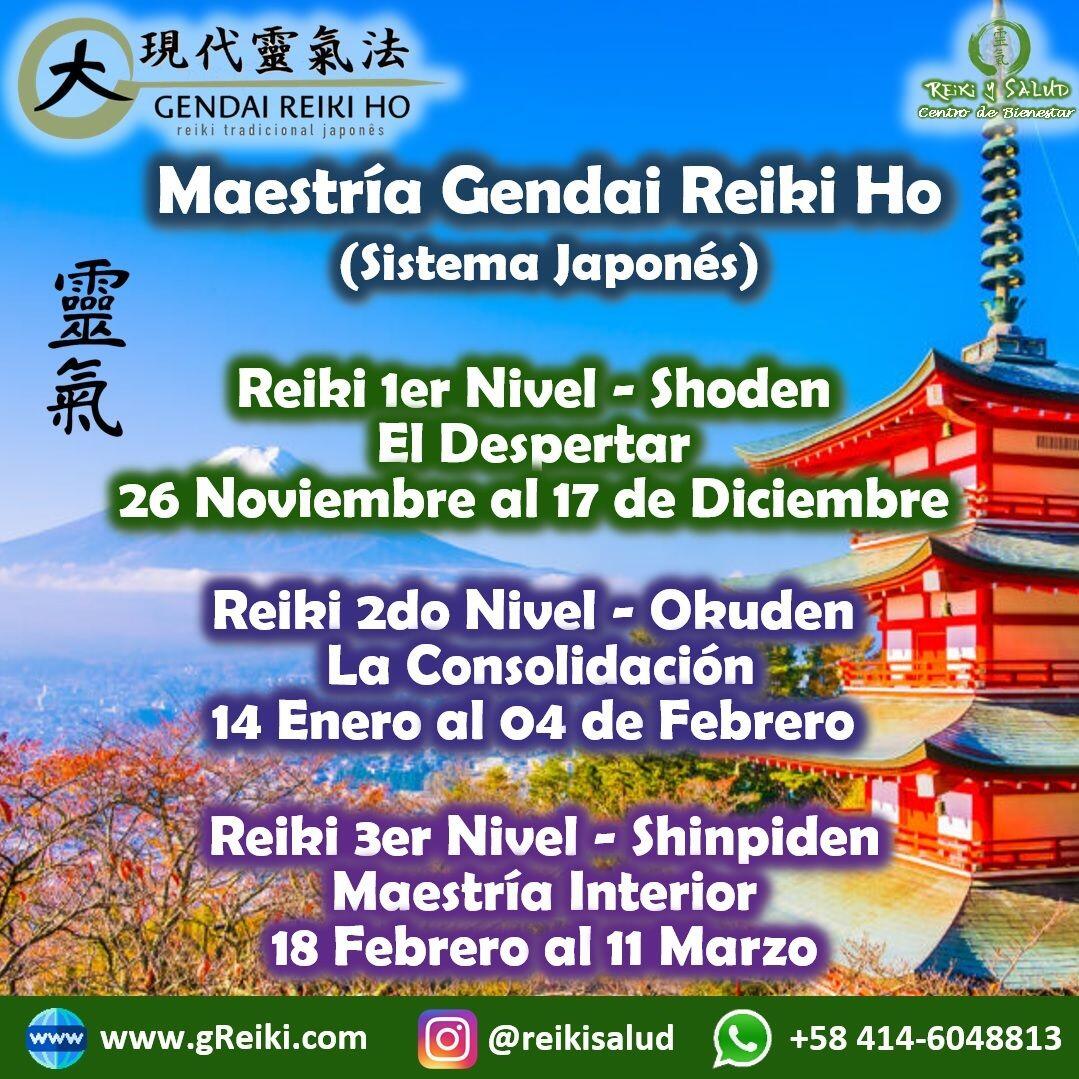 AUN ESTAS A TIEMPO. Con alegría quiero invitarte a que este mismo año 2022, te comiences a empoderar de tu energía de salud y promover así tu bienestar, aprendiendo Usui Reiki Ryoho, con la escuela tradicional japonesa Gendai Reiki Ho, en Casa Reiki y Salud. El 26 de Noviembre se inicia un nuevo ciclo formal del programa de formación con el sistema japonés, que te llevará a la MAESTRÍA Interior o Maestría Docente de esta hermosa práctica, con el aval internacional de la Gendai Reiki Network en Japón.🌞 Cada Curso tiene el mismo formato, cinco encuentros, cuatro de forma presencial y/o virtual vía Microsoft TEAMS en vivo; y un encuentro presencial en la ciudad de Maracaibo para la iniciación/sintonización y práctica/consultoría.🌞 Reiki Ho es una terapia holística natural cuyo objetivo es el restablecimiento del equilibrio y la armonía en nuestro ser, promoviendo la sanación física, mental y emocional. Son jornadas vivenciales, donde revitalizaremos nuestra capacidad de sanación, aprenderemos las prácticas de meditación/autopurificación; y canalizar conscientemente energía sanadora de forma presencial y a la distancia, integrando las prácticas en nuestro día a día.Casa Reiki y Salud, comparte las técnicas de la Gendai Reiki Healing Association de Japón, con el respaldo internacional de la Gendai Reiki Network. Cursos dictados por Dino Pierini (@DinoPierini), Shihan de la escuela Gendai Reiki Ho desde el año 2008 y miembro de la Gendai Reiki Healing Association en Japón.Los cursos incluyen certificado y manuales IMPRESOS con RESPALDO INTERNACIONAL. Si estas interesado, te invito a contactarme al +58 414 6048813 o utilizando el enlace del perfil: www.gReiki.com/infoGracias, Gracias, Gracias, un abrazo de luz, Gassho, @DinoPierini🌐 www.gReiki.com#cursosmaracaibo #talleresmaracaibo #reiki #reikimaracaibo #reikivenezuela #gendaireikiho #shoden #reikisalud #reikizulia