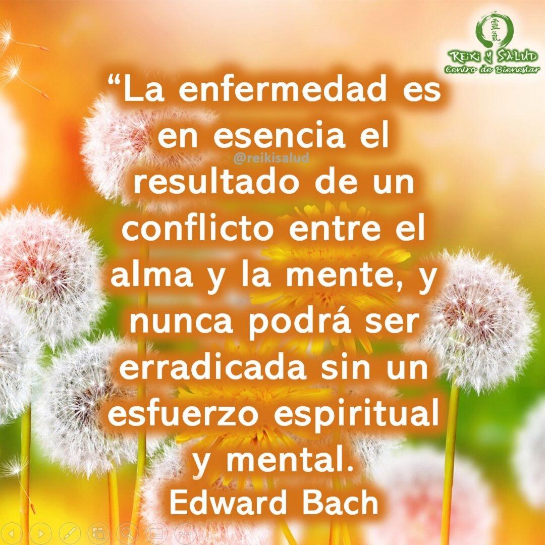 “La enfermedad es en esencia el resultado de un conflicto entre el alma y la mente, y nunca podrá ser erradicada sin un esfuerzo espiritual y mental", Edward Bach, creador del sistema de terapia con las flores de Bach.El cuerpo habla y se expresa a través de los síntomas. Una enfermedad, los dolores, las heridas, el malestar son síntomas de que algo negativo está sucediendo dentro del cuerpo. Muchas veces estos síntomas son una advertencia de que esa negatividad tiene que ver con nuestro mundo emocional.- Dr. Eduard Bach - La energía de los pensamientos La mente equivale a todo lo que pensamos. Cada pensamiento que pasa por ella influye en nuestra vida, el cuerpo y la realidad. Los pensamientos que más influyen en nuestro ambiente son aquellos que más prestamos atención y alimentamos con nuestras palabras, comportamientos y reacciones.Si los pensamientos afectan a nuestra realidad y nuestro cuerpo, pensar positivamente ayuda a solucionar los problemas, ¿las enfermedades y las carencias? No, pensar de forma positiva no es suficiente, porque pensamos de una manera que creemos que es buena para nosotros. Y no siempre es así.Para cambiar esa forma de pensar e interpretar lo que percibimos, hay que ir más allá: analizar profundamente nuestras emociones, desarrollar la inteligencia emocional y el autoconocimiento.Feliz viaje de autodescubrimiento y despertar.Casa Reiki y Salud, una caricia para el alma, ampliando el circulo de luz, promoviendo una vida de felicidad y bienestar.Gracias, gracias, gracias, Námaste.Si te gusta la publicación Compártela, Etiqueta a Otros, Gracias, gracias gracias🌐Página WEB: www.gReiki.com#espiritualidad #amor #felicidad #abundancia #meditacion #vida #paz #frases #love #luz #gratitud #crecimientopersonal #consciencia #alma #bienestar #inspiracion #despertar #despertarespiritual #reikivenezuela #reikimaracaibo