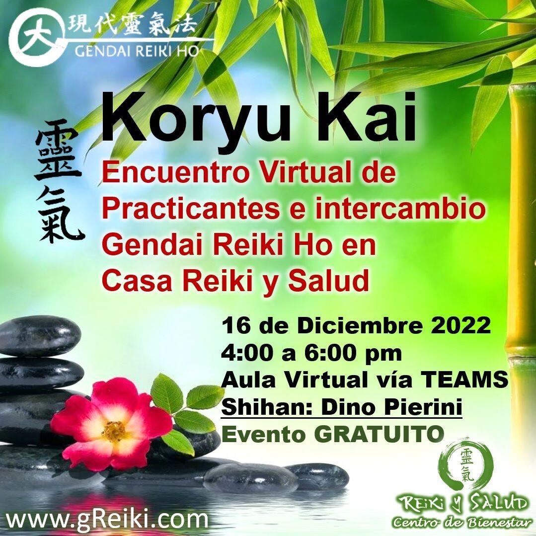 El Viernes 16 de Diciembre tendremos nuestro próximo encuentro gratuito y virtual, de practicantes de Reiki Ryoho, de la escuela Gendai Reiki Ho, en Casa Reiki y Salud, bajo la modalidad de Koryu Kai. Esta es una tradición desde los inicios de Reiki Ho, donde los practicantes de la Usui Reiki Ryojo Gakkai, se reunían periódicamente, con el objetivo de expandir la vibración energética y consolidar el vínculo con la energía de la más alta vibración. Si bien es cierto hay varios tipos de encuentros, este será bajo la modalidad de Koryu Kai. Este será un encuentro de práctica de las técnicas de limpieza y autopurificación, conversar sobre temas de interés general y aclarar dudas o inquietudes. Es sabernos acompañados, compartiendo un mismo camino para volvernos uno con la conciencia del Gran Universo y así alcanzar un elevado despertar. Fecha: Viernes 16 de Diciembre Horario: 4 a 6 pm, hora Venezuela (Caracas GTM -4:00) Lugar: Plataforma Microsoft TEAMS. (Sala Virtual Casa Reiki y Salud)️ Inversión: Evento GratuitoSi deseas participar puedes realizar el registro a través del enlace que se encuentra en el perfil principal de instagram en @reikisalud (greiki.com/info) o directamente en la página www.gReiki.com/calendar, donde deberás seleccionar el evento deseado para registrarte. Shihan: Dino Pierini (@dinopierini)Gracias, gracias, gracias, Námaste, @dinopieriniContáctame al privado o al+58 414 6048813, si tienes alguna inquietud, deseas aprender Reiki o para agendar una terapia en nuestro centro Casa Reiki y Salud en Maracaibo o de forma remota vía TEAMS.🌐 Página WEB: www.gReiki.com#espiritualidad #amor #felicidad #abundancia #meditacion #vida #paz #frases #love #luz #gratitud #crecimientopersonal #consciencia #alma #bienestar #inspiracion #despertar #despertarespiritual #reikimaracaibo #reikizulia #reikivenezuela