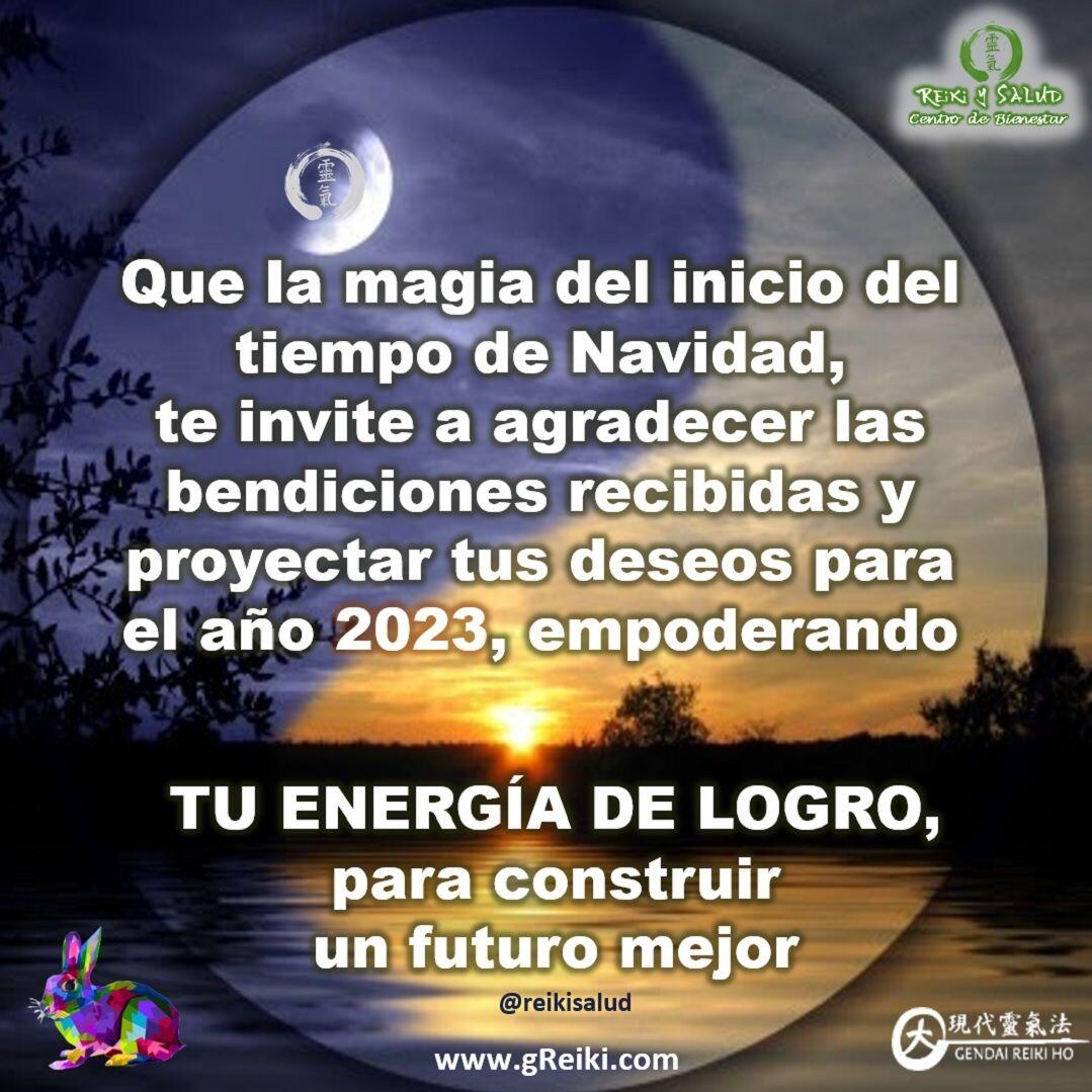 Hoy 21 de Diciembre, se celebra el solsticio de invierno, fecha muy especial por su vibración energética.El solsticio de invierno significa sol estático, siendo esta la noche más larga del año en el hemisferio norte y desde la antigüedad en este día se celebra el renacimiento del sol, que a partir del 22 toma más fuerza, y la VICTORIA de la LUZ sobre la oscuridad.Por lo especial y energético de este periodo te invitamos hacer independientemente de tus creencias, a reflexionar y agradecer a la Conciencia Universal, o tu Divinidad, por la salud, abundancia y logros; y a proyectar tus deseos/objetivos para el año 2023, empoderando TU ENERGÍA DE LOGRO, con la magia del inicio del tiempo de Navidad.Hay muchos rituales, sin embargo, nosotros te recomendamos uno muy poderoso que puedes hacer hoy o en los próximos días:1)Lo puedes realizar individualmente o en familia, en un ambiente de gratitud y abundancia.2)Prende una vela, que consideres especial.3)Lleva a cabo un acto de reflexión y gratitud, reconociéndote uno con Dios. Si preparaste una carta de deseos el año anterior, te invitamos a buscarla y leerla, agradeciendo desde tu corazón por las bendiciones recibidas y el aprendizaje.4)Después de esta purificación y reflexión, con el corazón lleno de alegría, prepara una carta, en la que escribirás, en positivo, sintiéndolo como ya alcanzado, todo lo que desees para nuevo año, buscando un equilibrio entre el SER, ESTAR, HACER y TENER.5)Es importante recalcar que las peticiones son personales y se guardan hasta el siguiente año, en esta misma época, cuando se evalúan los deseos cumplidos y los renovamos.6)Termina el ritual, bendiciendo la carta, para que se manifiesten en nuestra vida, para el bien nuestro y el de toda la humanidad.7)Deja la carta bajo la vela y espera que se consuma; y luego resguárdala, energizándola periódicamente para enfocar tu energía en esos objetivos.Comparto con ustedes una frase deDavid R Hawkins: "Apasiónate por Dios, no por un sistema de creencias"Les deseamos mucha energía, armonía y abundancia y lo mejor para el 2023.Gracias, Gracias, Gracias, Namaste @dinopierini#reikisalud