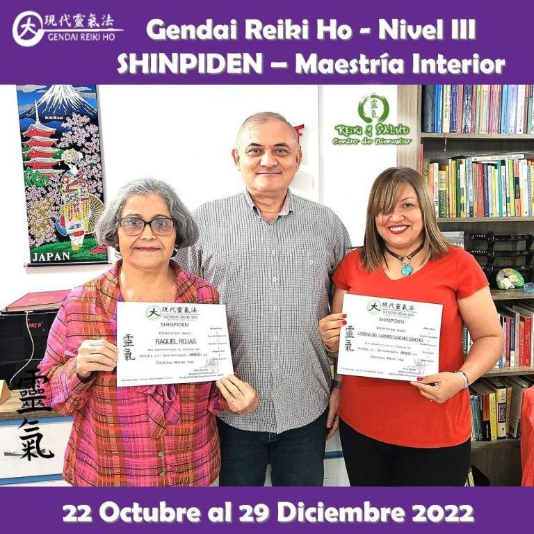 Hoy celebro dos (2) nuevos certificados en Shinpiden (Maestría Interior) de Gendai Reiki Ho, recibidos…