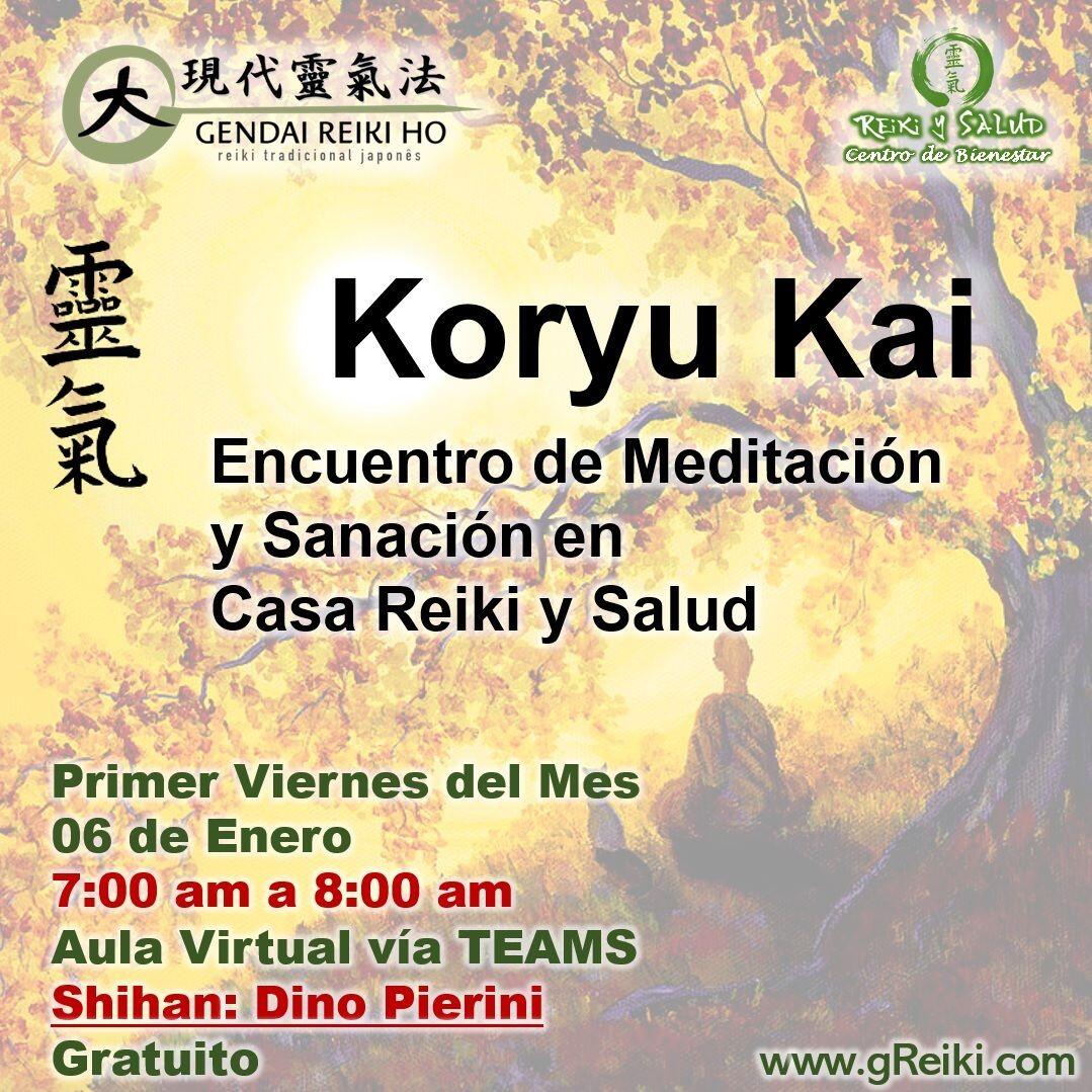 𝐄𝐬𝐭𝐞 𝐕𝐢𝐞𝐫𝐧𝐞𝐬 𝟎𝟲 𝐝𝐞 𝗘𝗻𝗲𝗿𝗼, 𝐜𝐨𝐧𝐭𝐢𝐧𝐮𝐚𝐦𝐨𝐬 𝐜𝐨𝐧 𝐞𝐥 𝐜𝐢𝐜𝐥𝐨 𝐝𝐞 𝐄𝐧𝐜𝐮𝐞𝐧𝐭𝐫𝐨𝐬 𝐝𝐞 𝐌𝐞𝐝𝐢𝐭𝐚𝐜𝐢ó𝐧 𝐲 𝐒𝐚𝐧𝐚𝐜𝐢ó𝐧.Como todos los meses, nos reuniremos todos los primeros viernes de casa mes, para realizar juntos un encuentro de Meditación y Sanación. Es sabernos acompañados, compartiendo un mismo camino para volvernos uno con la conciencia del Gran Universo y así alcanzar un elevado despertar. Esta es una tradición desde los inicios de Reiki Ho, donde los practicantes de la Usui Reiki Ryojo Gakkai, se reunían periódicamente, con el objetivo de expandir la vibración energética y consolidar el vínculo con la energía de la más alta vibración.Este encuentro será bajo la modalidad de Koryu Kai. ¿𝐐𝐮𝐞 𝐞𝐧𝐜𝐨𝐧𝐭𝐫𝐚𝐫𝐚𝐬?:️ Leeremos un Poema del Emperador Meiji️ Realizaremos una meditación sanadora, utilizando las técnicas de la Gendai Reiki Ho.️Conversaremos sobre temas de interés general y aclarar dudas o inquietudes. Fecha: Viernes 06 de Enero Horario: 7 a 8:30 am, hora Venezuela (Caracas GTM -4:00) Lugar: Plataforma Microsoft TEAMS. (Sala Virtual Casa Reiki y Salud)️ Inversión: Evento GratuitoNo hace falta registro solo participar. Como recibes el enlace de acceso:️ El enlace de acceso a la sala virtual y los encuentros mensuales, estarán publicados siempre en el perfil de la cuenta @reikisalud (greiki.com/info)️ Los recibirás siempre en el boletín informativo de Casa Reiki y Salud, si te registras.️ Participando en el grupo de Whatsapp "Sanando con Reiki" Shihan: Dino Pierini (@dinopierini)Gracias, gracias, gracias, Námaste, @dinopierini🌍 Página WEB: www.gReiki.com#bienestar #reikimaracaibo #reikizulia #reikivenezuela #reikisalud #totalcoherencia #reikisalud #smile #reikiusui #gendaireiki #gendaireikiho #usuireiki #usuireikiho #usuireikiryoho #reikigendai #mikaousui #reijukai #encuentroreiki #salud #bienestar #meditacion #koryukai
