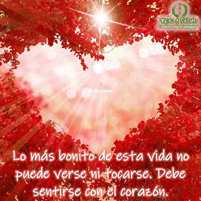 Lo más bonito de esta vida no puede verse ni tocarse. Debe sentirse con el…