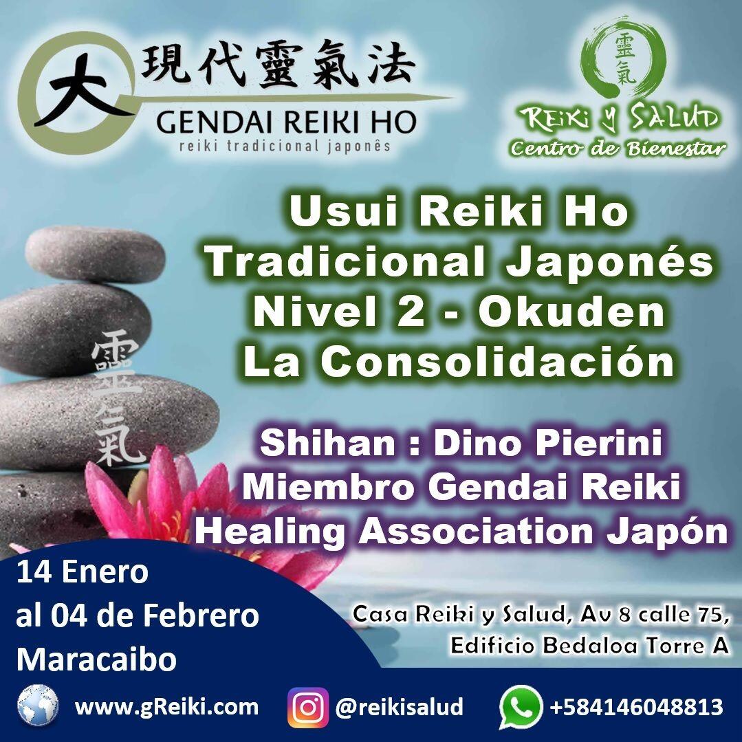 Con Alegría los invito a consolidarse como practicantes y terapeutas de Gendai Reiki Ho.️ Inicia el 2023 reforzando tu capacidad de autosanar en comunión humilde y sublime con Dios.️Este próximo Sábado 14 de Enero, se inicia nuevamente el curso de Reiki Tradicional Japonés, Nivel II – OKUDEN – La Consolidación, de la escuela Gendai Reiki Ho, en Casa Reiki y Salud, en las modalidades PRESENCIAL y SEMIPRESENCIAL. CUPOS LIMITADOS.Dirigido a practicantes de la escuela Gendai Reiki Ho, con nivel Shoden (Nivel I), que quieran continuar el proceso de expansión de conciencia, mejorar la calidad, potenciar la capacidad de sanación a través del tiempo y espacio; y fortalecer el poder de canalización de la energía, utilizando nuevas técnicas y el uso de tres símbolos/kotodamas.Serán jornadas vivenciales, y durante cinco encuentros, seguiremos promoviendo nuestro balance y armonía, buscando fortalecer nuestro estado salud, abundancia y felicidad.Esquema de trabajo y horario: Cuatro (4) Sábados de 3 pm a 7:15 pm, en Casa Reiki y Salud (PRESENCIAL), compartidas a través de la plataforma Zoom y serán grabadas con acceso a las mismas por cinco días continuos, de manera de facilitar el acceso en caso de disponibilidad de tiempo o problemas de conexión ese día. Seguimiento durante la semana a todos los participantes vía Whatsaap. Un quinto encuentro Presencial para la iniciación y práctica, de forma personalizada. La cita para este evento será coordinada luego de la clase cuatro y será realizada en la sede principal de Casa Reiki y Salud en Maracaibo.Se entrega certificado y manuales impresos avalados por la Gendai Reiki Healing Association en Japón.Registro: en www.gReiki.com o utilizando enlace del perfil.Escríbeme al WhatsApp +584146048813, o regístrate utilizando el enlace.INVERSIÓN: 75 $Gracias, Gracias, Gracias, un abrazo de luz, @dinopierini#reikiusui #reikivenezuela #reikimaracaibo #reikisalud
