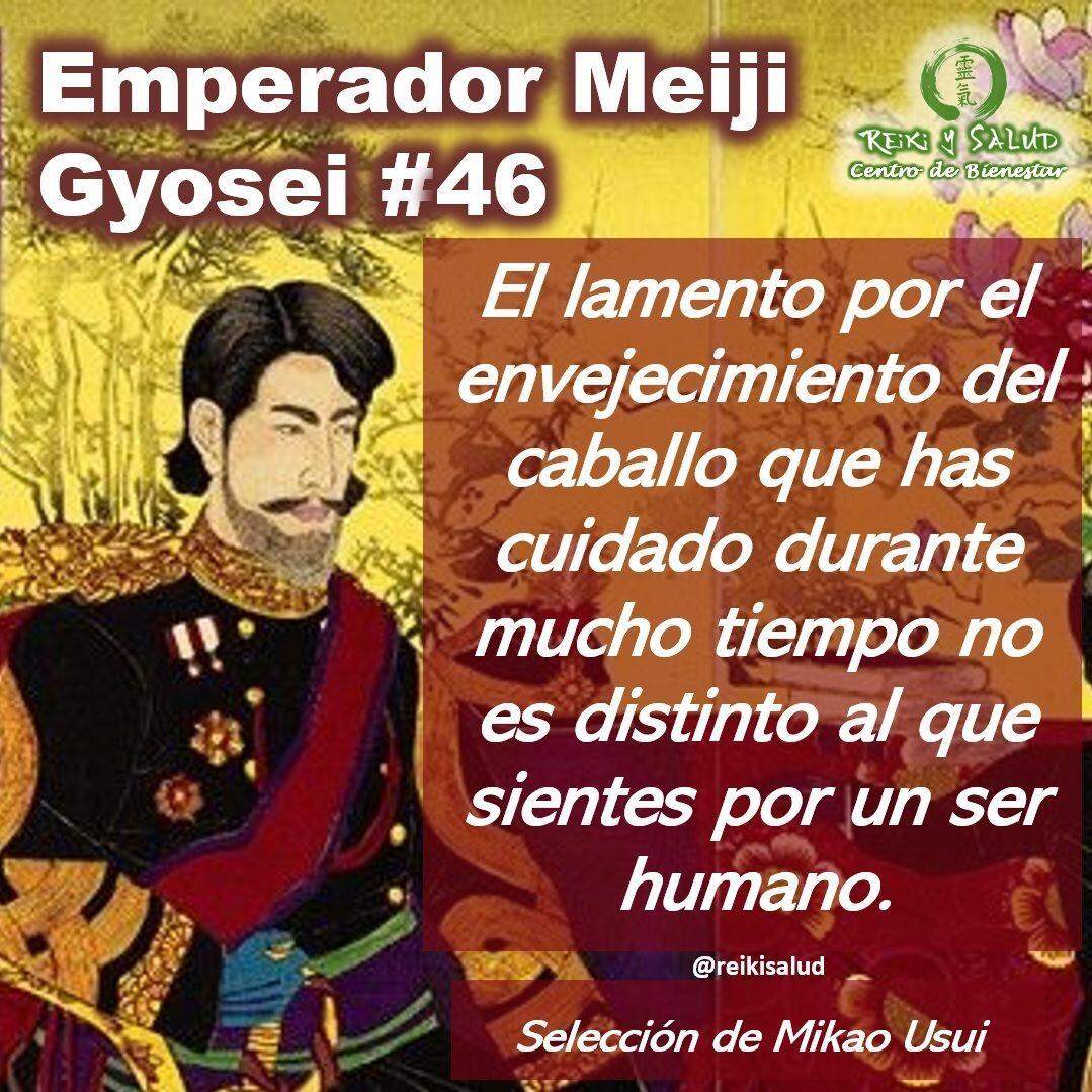 Compañeros de viaje, un gran abrazo de luz. Esta semana comparto el 𝗚𝘆𝗼𝘀𝗲𝗶, 𝗣𝗼𝗲𝘀í𝗮 𝗱𝗲𝗹 𝗘𝗺𝗽𝗲𝗿𝗮𝗱𝗼𝗿 𝗱𝗲 𝗠𝗲𝗶𝗷𝗶 𝗡𝗼 46, que sensei 𝗠𝗶𝗸𝗮𝗼 𝗨𝘀𝘂𝗶 incorporo al sistema 𝗨𝘀𝘂𝗶 𝗥𝗲𝗶𝗸𝗶 𝗥𝘆𝗼𝗵𝗼. Que lo disfruten:Es importante mencionar que la traducción en español es una interpretación desde el idioma original (Japonés), lo que dificulta mantener las reglas gramaticales y pausas del idioma original.Que lo disfruten:𝑬𝒔𝒑𝒂ñ𝒐𝒍:El lamento por el envejecimiento del caballo que has cuidado durante mucho tiempo no es distinto al que sientes por un ser humano.𝑱𝒂𝒑𝒐𝒏é𝒔:久しくもわが飼ふ駒の老いゆくを惜しむは人に かはらざりけりHisashikumoWaga kau komano oiyukuwoOshimuha hitoni kawara zarikeri𝑼𝒏𝒂 𝑰𝒏𝒕𝒆𝒓𝒑𝒓𝒆𝒕𝒂𝒄𝒊ó𝒏:El caballo que he criado desde su nacimiento se ha hecho muy viejo. Corríamos juntos cuando era potro, disfrutábamos de la equitación cuando era joven e incluso caminábamos juntos tirando del carro. Ahora sólo me mira lánguidamente. Aunque es un caballo, el sentimiento no se diferencia al del resto de miembros de la familia. Sólo rezamos para que viva mucho y bien.Te invitamos a leerlo, leer la interpretación propuesta y sacar además tus propias reflexiones o interpretación.Una bella reflexión que los invito hacer desde la paz.️ Feliz viaje de auto descubrimiento y despertarSi te gusta la publicación Compártela, Etiqueta a Otros, Gracias, gracias graciasCasa Reiki y Salud, una caricia para el alma, ampliando el circulo de luz, promoviendo una vida de salud y felicidad.Gracias, gracias, gracias, Námaste, @dinopieriniSi te interesa leer otros poemas te invito a visitar🌐 WEB: www.gReiki.com#gratitud #consciencia #inspiracion reikimaracaibo #reikizulia #reikivenezuela #reikisalud #emperadormeiji #poemasreiki #poemasmeiji #poemasemperadormeiji #gyoseimeiji