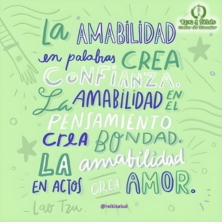 AMABILIDAD en palabras crea CONFIANZA. En pensamientos crea BONDAD, en actos crea AMOR. Feliz viaje…