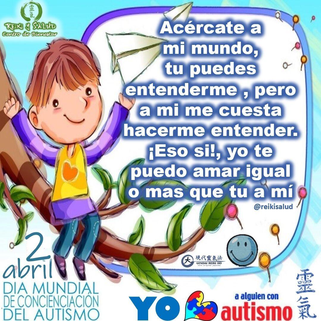 😀 Acércate a mi mundo, tu puedes entenderme a mi, pero a mi me cuesta hacerme entender. ¡Eso si!, yo te puedo amar igual o mas que tu a mí.️ Hoy día mundial de concienciación del autismo, invitamos a todos a ser una sociedad con respeto a la diversidad, inclusión y equidad. Yo amo, admiro y respeto a alguien con autismo, y me hace sentir feliz y orgulloso de él todos los días.Que significa el AUTISMO: Auténtico Único Tenaz Inigualable Sincero Maravilloso OriginalGracias, Gracias, Gracias, por ser una sociedad con respeto a la diversidad, inclusión y equidad.Casa Reiki y Salud, una caricia para el alma, ampliando el círculo de luz, promoviendo una vida de salud y felicidad.Gracias, gracias, gracias, Námaste, Dino Pierini🌐 Página WEB: www.gReiki.com3espiritualidad #amor #felicidad #abundancia #vida #reikivenezuela #reikimaracaibo #paz #luz #gratitud #consciencia #bienestar #despertarespiritual #reiki #reikiusui #gendaireiki #DiaMundialconcienciaciondelautismo #Diamundialconcientizaciondelautismo #Nodejarnadieatrás #diversidad #inclusión #equidad #lainclusiónlaempiezoyo #yoamoalguienconautismo #reikivenezuela #reikizulia #reikimaracaibo