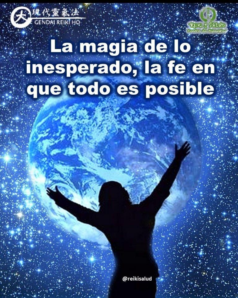 La magia de lo inesperado, la fe en que todo es posible. Que mágico es,…
