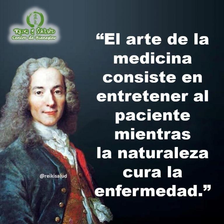 “El arte de la medicina consiste en entretener al paciente mientras la naturaleza cura la…