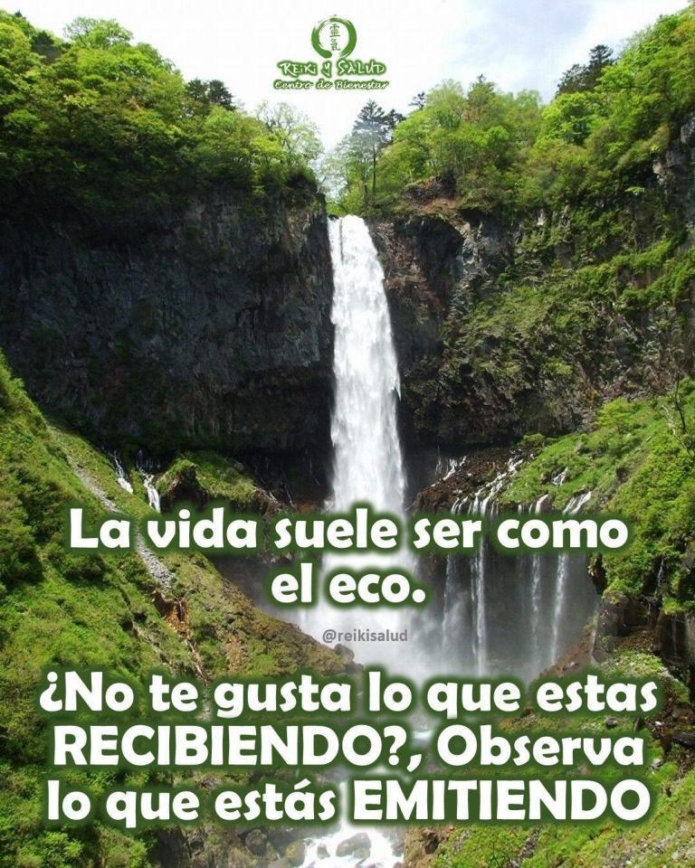 La vida suele ser como el eco. ¿No te gusta lo que estas recibiendo?, Observa…