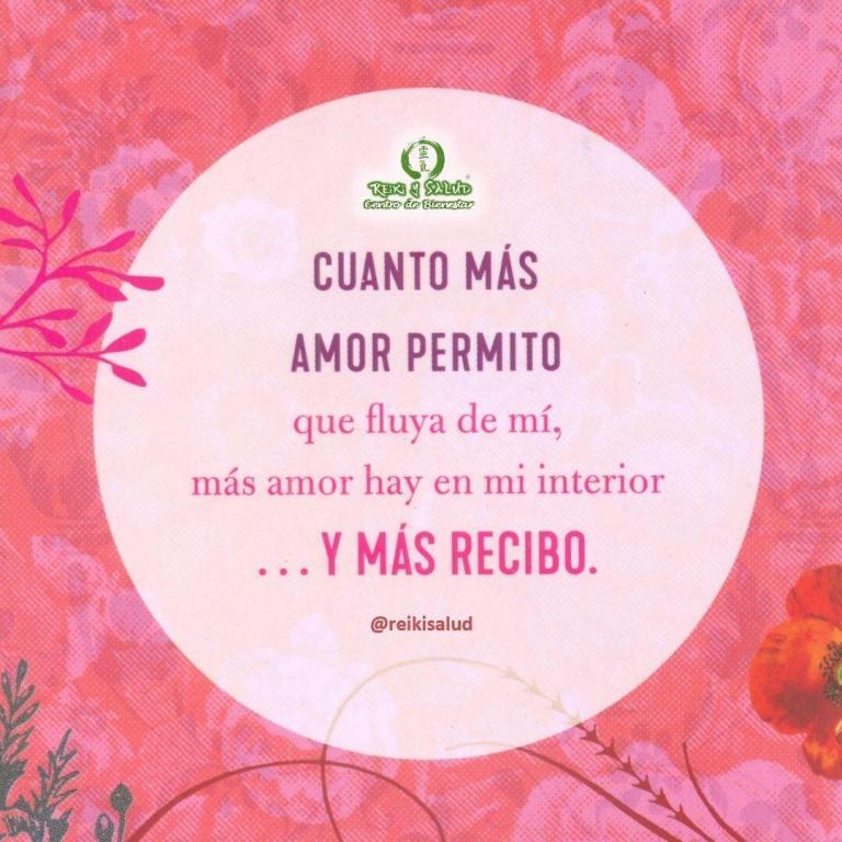 Mi amor es ilimitado. CUANTO MÁS AMOR PERMITO que fluya de mí, más amor hay…