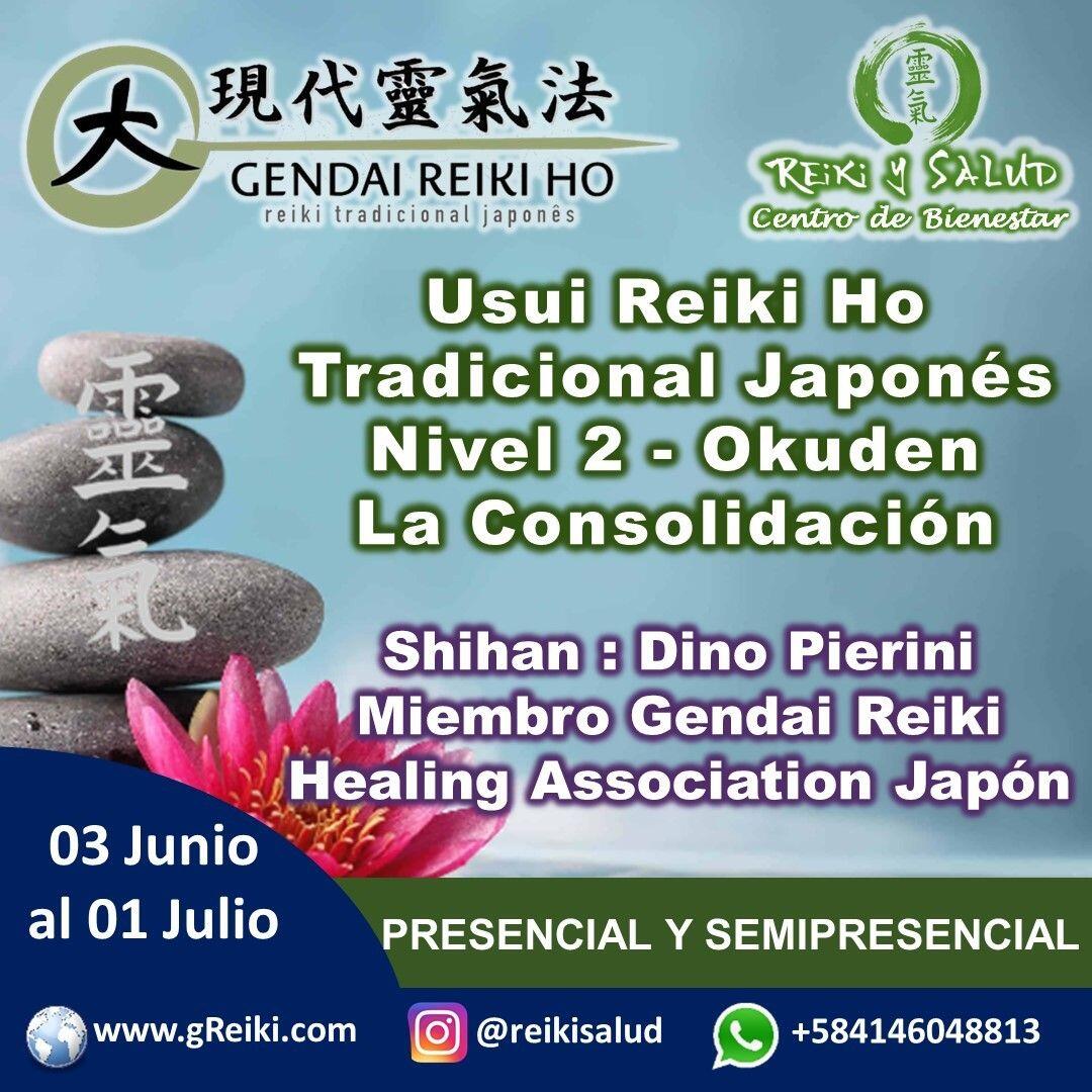 Con Alegría los invito a consolidarse como practicantes y terapeutas de Gendai Reiki Ho.️Consolidate en este año 2023 como practicante, reforzando tu capacidad de autosanar en comunión humilde y sublime con Dios.️El próximo Sábado 03 de Junio, se inicia nuevamente el curso de Reiki Tradicional Japonés, Nivel II – OKUDEN – La Consolidación, de la escuela Gendai Reiki Ho, en Casa Reiki y Salud, en las modalidades PRESENCIAL y SEMIPRESENCIAL. CUPOS LIMITADOS.Dirigido a practicantes de la escuela Gendai Reiki Ho, con nivel Shoden (Nivel I), que quieran continuar el proceso de expansión de conciencia, mejorar la calidad, potenciar la capacidad de sanación a través del tiempo y espacio; y fortalecer el poder de canalización de la energía, utilizando nuevas técnicas y el uso de tres símbolos/kotodamas.Serán jornadas vivenciales, y durante cinco encuentros, seguiremos promoviendo nuestro balance y armonía, buscando fortalecer nuestro estado salud, abundancia y felicidad.Esquema de trabajo y horario: Cuatro (4) Sábados de 3 pm a 7:15 pm, en Casa Reiki y Salud (PRESENCIAL), compartidas a través de la plataforma Zoom y serán grabadas con acceso a las mismas por cinco días continuos, de manera de facilitar el acceso en caso de disponibilidad de tiempo o problemas de conexión ese día. Seguimiento durante la semana a todos los participantes vía Whatsaap. Un quinto encuentro Presencial para la iniciación y práctica, de forma personalizada. La cita para los que se encuentren en Maracaibo será el 01 de Julio en la sede principal de Casa Reiki y Salud en Maracaibo.Se entrega certificado y manuales impresos avalados por la Gendai Reiki Healing Association en Japón.Registro: en www.gReiki.com o utilizando enlace del perfil.Escríbeme al WhatsApp +584146048813, o regístrate utilizando el enlace.INVERSIÓN: 75 $Gracias, Gracias, Gracias, un abrazo de luz, @dinopierini#reikiusui #reikivenezuela #reikimaracaibo #reikisalud