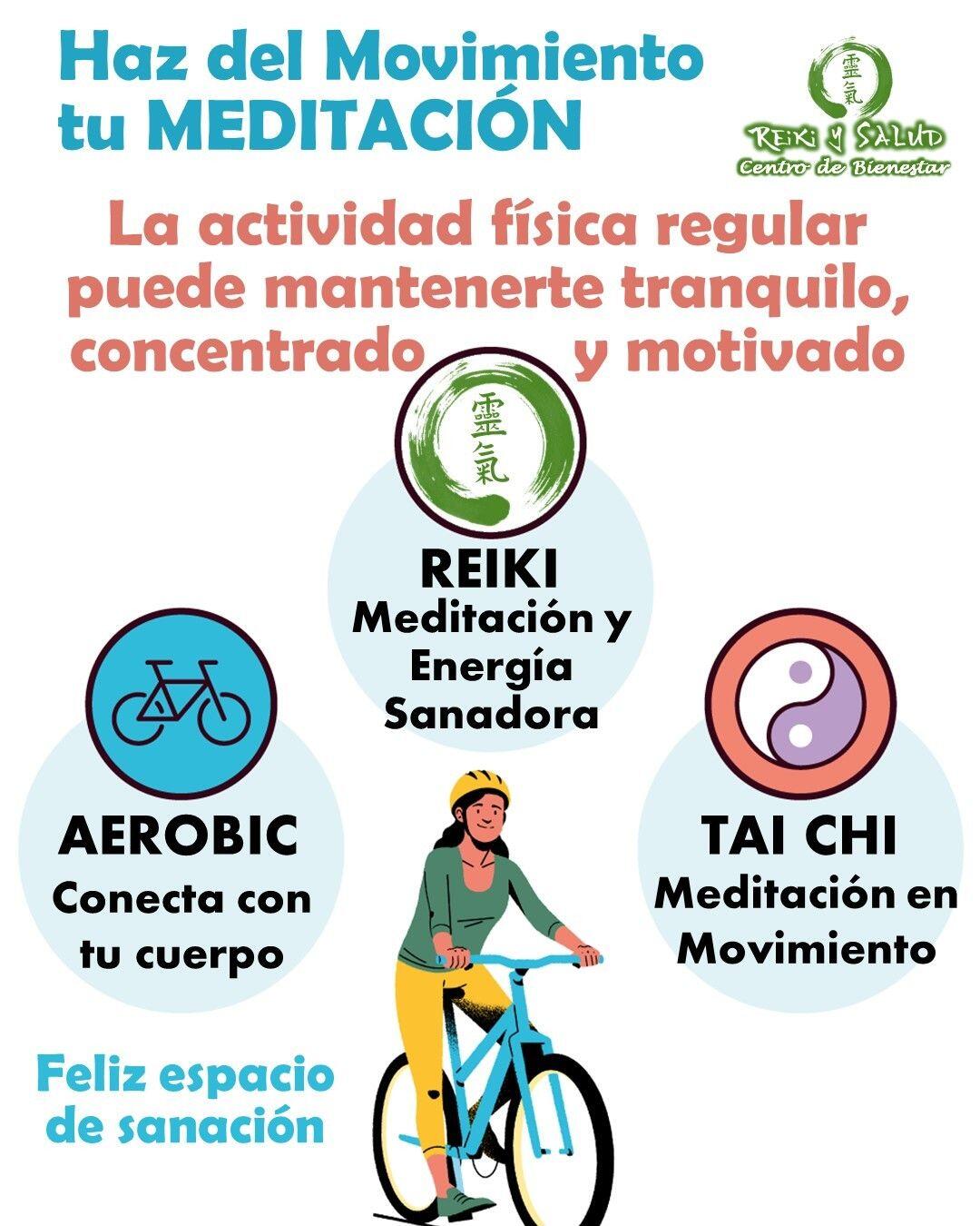 El movimiento físico es un componente clave de un estilo de vida saludable, pero el movimiento regular, ya sea baile, carrera, tenis o taichi, Reiki en Movimiento, también puede tener un impacto inmediato en su salud mental y bienestar.Muchas formas de actividad física ofrecen beneficios fisiológicos porque desencadenan una serie de eventos químicos que ayudan a mejorar la función cerebral y regular el estado de ánimo.Te compartimos algunas formas que te conectarán con tu poder energético: Ejercicios aeróbicos y de resistenciaLos ejercicios aeróbicos y de resistencia como nadar, correr y andar en bicicleta pueden ayudarlo a relajarse. ¿Cómo? Porque requieren un gasto sostenido de energía, lo que desencadena la liberación de sustancias químicas para sentirse bien llamadas endorfinas. Se ha encontrado que esta categoría particular de sustancias químicas cerebrales reduce los niveles de estrés y ansiedad, aumenta la autoestima y alivia los síntomas de la depresión. ReikiSe cree que Reiki Ho, es solo para sanar, pero es para mantenernos sanos, al transformar mi energía vital, y expandir mi consciencia. Hay muchas practicas que puedes realizarr en estado meditativo, que incorporan movimiento como por ejemplo Jiko Joka Healing, Meditación Hado, Entrenamiento Escapular, entre otras. Practicar meditación en movimiento requiere la sincronización del movimiento y la respiración, y esta alineación del cuerpo y la mente agudiza el enfoque mental y la concentración. Tai ChiEl tai chi es un ejercicio tradicional chino basado en la alineación del movimiento, la respiración y la atención plena. Estudios han demostrado los beneficios para la salud del Tai chi, que incluyen la prevención de caídas, la mejora de la calidad del sueño y una rehabilitación cardíaca y de accidente cerebrovascular más rápida. El tai chi también ha demostrado ser una herramienta efectiva para el manejo del estrés, y a menudo se usa como un tratamiento potencial para reducir la ansiedad, la depresión y el bajo estado de ánimo.️ Feliz viaje de auto descubrimiento y despertar.Gracias, gracias, gracias, Namaste, @dinopierini#reikimaracaibo #reikizulia #reikivenezuela #reikisalud