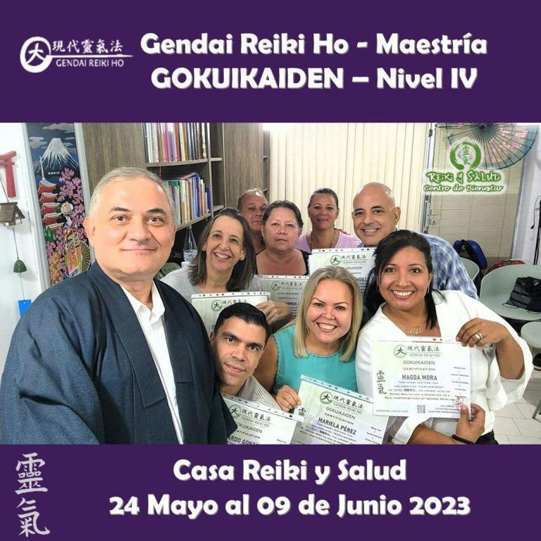 Hoy celebro la certificación de tres nuevas Maestras/Shihan y dos nuevos Maestros/Shihan de Gendai Reiki…