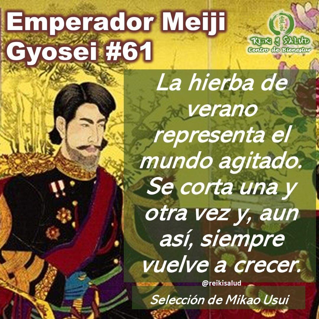 Compañeros de viaje, un gran abrazo de luz. Esta semana comparto el 𝗚𝘆𝗼𝘀𝗲𝗶, 𝗣𝗼𝗲𝘀í𝗮 𝗱𝗲𝗹 𝗘𝗺𝗽𝗲𝗿𝗮𝗱𝗼𝗿 𝗱𝗲 𝗠𝗲𝗶𝗷𝗶 𝗡𝗼 61, que sensei 𝗠𝗶𝗸𝗮𝗼 𝗨𝘀𝘂𝗶 incorporo al sistema 𝗨𝘀𝘂𝗶 𝗥𝗲𝗶𝗸𝗶 𝗥𝘆𝗼𝗵𝗼. Que lo disfruten:Es importante mencionar que la traducción en español es una interpretación desde el idioma original (Japonés), lo que dificulta mantener las reglas gramaticales y pausas del idioma original.Que lo disfruten:𝑬𝒔𝒑𝒂ñ𝒐𝒍:La hierba de verano representa el mundo agitado. Se corta una y otra vez y, aun así, siempre vuelve a crecer.𝑼𝒏𝒂 𝑰𝒏𝒕𝒆𝒓𝒑𝒓𝒆𝒕𝒂𝒄𝒊ó𝒏:Hay tantas cosas que hacer en la vida diaria que resulta difícil encontrar el tiempo. La hierba de verano es como esta vida ajetreada. Cuando se siega bien, desaparece, pero si no se siega del todo, vuelve a crecer rápidamente. Pasa lo mismo en la vida, es necesario atender todos quehaceres según van surgiendo para que no se acumulen.𝑱𝒂𝒑𝒐𝒏é𝒔:事繁き世にも似たるか夏草は払ふあとより おひ茂りつつKoto shigekiYonimo nitaruka natsukusahaHarau atoyori oishigeri tsutsuTe invitamos a leerlo, leer la interpretación propuesta y sacar además tus propias reflexiones o interpretación.Una bella reflexión que los invito hacer desde la paz.️ Feliz viaje de auto descubrimiento y despertarSi te gusta la publicación Compártela, Etiqueta a Otros, Gracias, gracias graciasCasa Reiki y Salud, una caricia para el alma, ampliando el circulo de luz, promoviendo una vida de salud y felicidad.Gracias, gracias, gracias, Námaste, @dinopieriniSi te interesa leer otros poemas te invito a visitar🌐 WEB: www.gReiki.com#gratitud #consciencia #inspiracion reikimaracaibo #reikizulia #reikivenezuela #reikisalud #emperadormeiji #poemasreiki #poemasmeiji #poemasemperadormeiji #gyoseimeiji