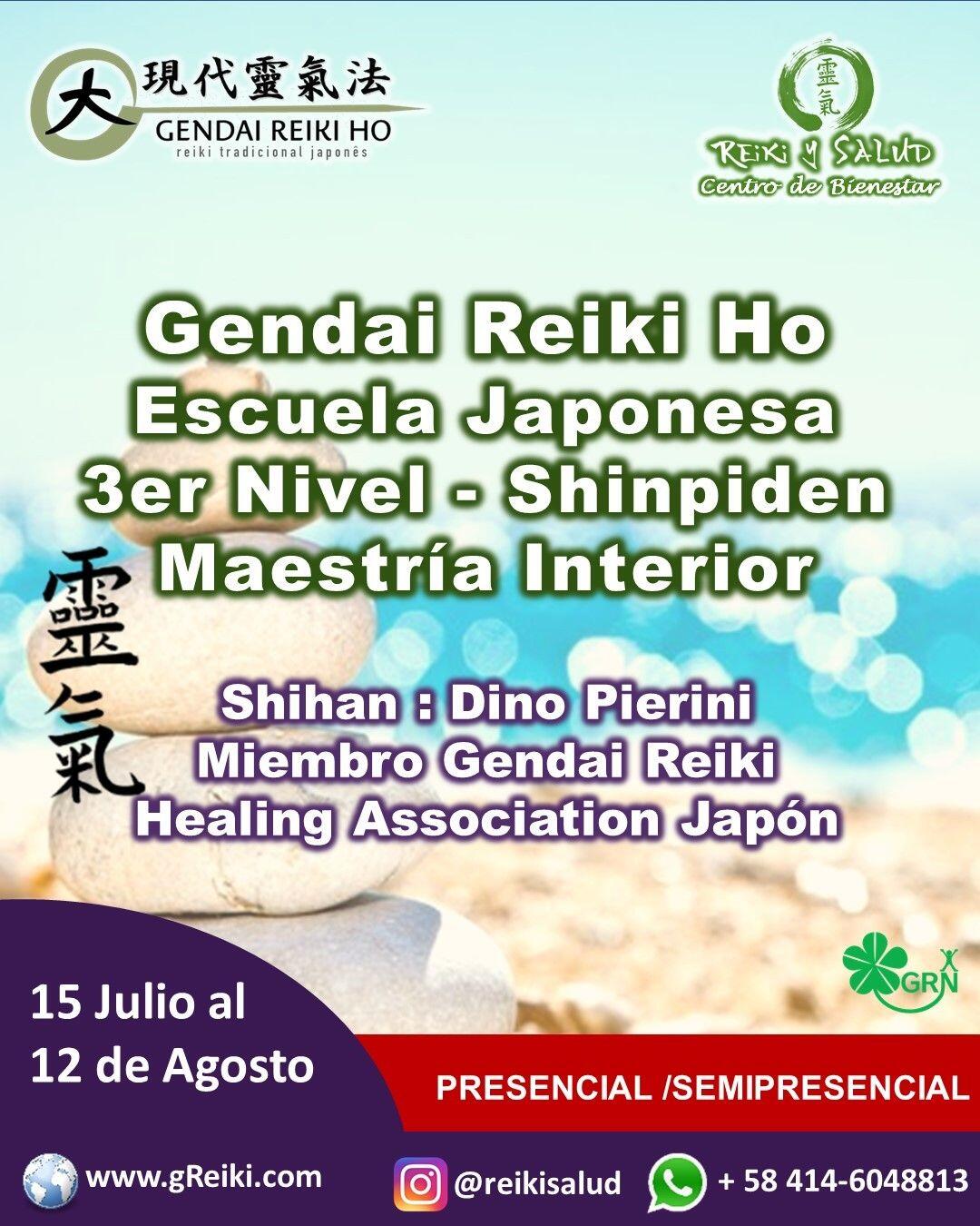 Con alegría quiero invitarte a seguir el camino, empoderándote aún mas de tu energía de salud y promover tu bienestar, a través del curso Gendai Reiki Ho nivel III, Shinpiden - Maestría Interior [Expansión y Trascendencia - Nivel III] de la escuela tradicional japonesa Gendai Reiki Ho, en Casa Reiki y Salud, que se inicia el 15 de Julio, ampliando el círculo de luz, dando a conocer esta fórmula para vivir una vida de salud y felicidad. PRESENCIAL Y SEMIPRESENCIAL.Este nivel tiene una importancia única en el desarrollo personal, se lo llama “Maestría Personal o Interna”. Se completa el aprendizaje de las técnicas de sanación y expansión de la conciencia que conforman el Sistema que se comparte en Japón. El nivel Shinpiden es una experiencia muy personal, que regocija el alma.️En este nivel, se incorpora un último símbolo, para aprender a resonar con Reiki en todo momento y desarrollar mejor la capacidad de conectarnos con la energía de la Alta Vibración, de la luz más pura del universo.Adicionalmente se comparten nuevas técnicas para meditar, proyectando salud y bienestar a nuestro alrededor. Se produce una expansión interior muy gratificante y amorosa con la práctica asidua de las técnicas, combinando todo lo aprendido hasta ahora, sin embargo, este nivel es el más significativo a nivel espiritual.Una Maestría Personal implica que comprendemos y que hemos desarrollado un gran dominio de nuestras facultades creativas, tomando responsabilidad sobre nuestras debilidades, reforzando la búsqueda y desarrollo consciente de nuestra misión de vida; y practicando con compromiso las técnica de Reiki Ho, para expandir nuestra consciencia, fortaleciendo nuestra conexión con nuestra esencia, viviendo en bienestar, abundancia, vitalidad, salud y serenidad.Al completar el curso e iniciaciones/sintonizaciones presenciales, se entrega certificado y manuales impresos, con respaldo INTERNACIONAL, avalado por la Gendai Reiki Network en Japón. Inversión: 70 US (Incluye manual impreso)Gracias, Gracias, Gracias, un abrazo de luz, Gassho, @DinoPierini#reiki #reikimaracaibo #reikivenezuela #gendaireikiho #reikiusui #reikisalud #shinpiden #maestria