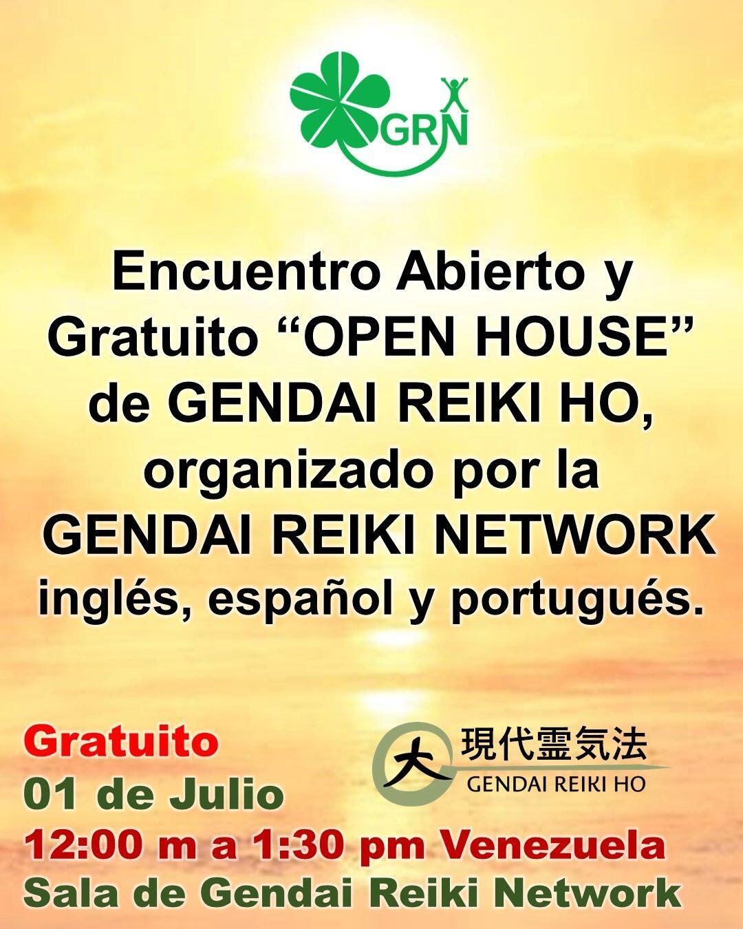 Compañeros de viaje, con mucha alegría y emoción comparto con ustedes que el próximo Sábado 01 de JULIO, (12:00 m HORA VENEZUELA), se realizará un encuentro de Gendai Reiki Network abierto, OPEN HOUSE a todos los practicantes de Gendai Reiki Ho, en idioma Inglés, Español y Portugués.Es abierto a todos los practicantes de Gendai Reiki Ho, no solo a los socios de GRN, y puedes invitar a tus alumnos, amigos, familiares, compañeros, etc. Será espectacular practicar con muchos practicantes de todo el mundo y disfrutar de esa energía elevada. Bienvenidos todos los que deseen participar.Los detalles del Encuentro Abierto y GratuitoPuedes pasar libremente este enlace a cualquier practicante de Gendai Reiki Ho. Incluso puedes poner en tus redes sociales. Organizador: GENDAI REIKI NETWORKFecha: sábado 1 de julioHora:09:00-10:30 US PDT/MST10:00-11:30 US MDT, México11:00-12:30 US CDT, Panamá, Peru12:00-13:30 US EDT, Toronto, Chile, Miami, VENEZUELA13:00-14:30 Sao Paulo, Buenos Aires18:00-19:30 Spain, France, Germany, ItalyPrograma: 1. Circulo de reiki2. Chakra Kassei Kokyu Ho (Técnica respiratoria para reactivar los chakras) 3. Ducha de reiki4. Autotratamiento 5. Oración por la paz universal Enlace de Acceso:https://us02web.zoom.us/j/87997119545Meeting ID: 879 9711 9545Contraseña : 123456Plataforma: ZoomSolo pedimos a todos los participantes que pongan la cámara activada, y poner el NOMBRE Y PAÍS.Será una oportunidad maravillosa de compartir directamente con los miembros de la Gendai Reiki Network y otros compañeros a nivel internacional.Por supuesto yo estare presente y Casa Reiki y Salud, abrirá sus puertas en Maracaibo, para aquellos practicante de Gendai Reiki Ho, que no tengan acceso a internet.Bienvenidos todos a esta fiesta de Gendai Reiki Ho a nivel InternacionalNos vemos el próximo 1 de JulioGendai Reiki Network InternationalEmail: espanol@gendaireiki.networkWeb: www.gendaireikinetwork.netGracias gracias gracias, un gran abrazo de luz, Gassho, @dinopierini@reikisalud #reikivenezuela #reikimaracaibo #gendaireikinetwork #koryukai