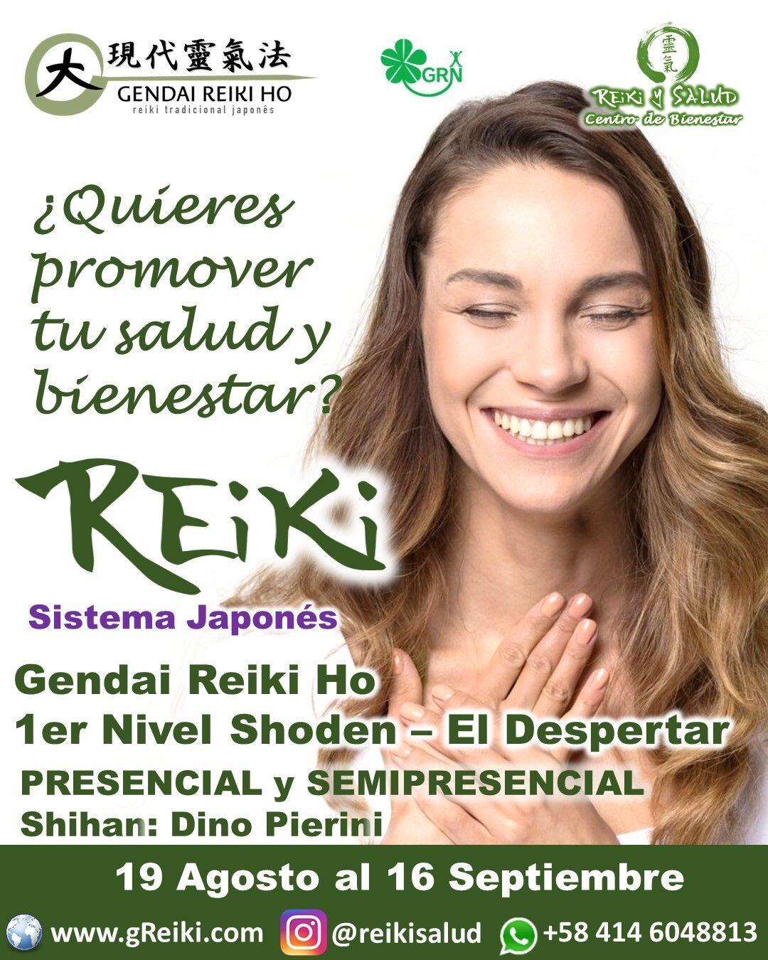 ️️ ¿Quieres aprender a reconectarte con tu poder de sanar?️️ ¿Quieres aprender a reforzar tu salud y bienestar?️️ ¿Quieres aprender a cuidar tu energía vital? Esta es una oportunidad que puedes regalarte y vivir esta poderosa experiencia de Auto conocimiento, reconexión y descubrimiento del poder de autosanar, utilizando técnicas japonesas, para armonizarte y promover tu Bien-Estar Integral.🌞Te invito a iniciar un viaje de Auto descubrimiento, aprendiendo las técnicas japonesas de la GENDAI REIKI HO, ampliando el círculo de luz, dando a conocer esta fórmula para vivir una vida de salud y felicidad. El próximo19 de Agosto 2023, en la modalidad PRESENCIAL y SEMIPRESENCIAL, puedes iniciar este este camino de sanación y despertar, durante el Curso de Gendai Reiki Ho Nivel Shoden (1er Nivel – El despertar) Serán cinco jornadas vivenciales, donde revitalizaremos nuestra capacidad de sanación, aprenderemos las prácticas de meditación/autopurificación y encontrar la paz; canalizar conscientemente energía sanadora de forma presencial y a la distancia, canalizar energía sanadora a animales, plantas, lugares y cosas e integrar las prácticas en nuestro día a día.Casa Reiki y Salud, comparte las técnicas de la Gendai Reiki Healing Association de Japón, con el respaldo internacional de la Gendai Reiki Network. Cursos dictados por Dino Pierini (@DinoPierini), Shihan de la escuela Gendai Reiki Ho desde el año 2008 y miembro de la Gendai Reiki Healing Association en Japón.Condiciones del Curso (Mínimo 20 Horas de formación)Cuatro Clases vía Zoom Sábados 2:30pm a 7:00 pm, grabadas y compartidas por UN MES. (18 Horas)Encuentro especial de Sintonización/practica/Consultoría en grupo o personalizada (2 a 3 horas)Los cursos incluyen certificado y manuales IMPRESOS con RESPALDO INTERNACIONAL. Si eliges la opción solo VIRTUAL el material será solo digital. Contáctame al +58 414 6048813, utilizando el enlace del perfil o visitando la página www.gReiki.comGracias, Gracias, Gracias, un abrazo de luz, Gassho, @DinoPierini🌐 www.gReiki.com#cursosmaracaibo #reiki #reikimaracaibo #reikivenezuela #gendaireikiho #shoden #reikisalud #reikizulia