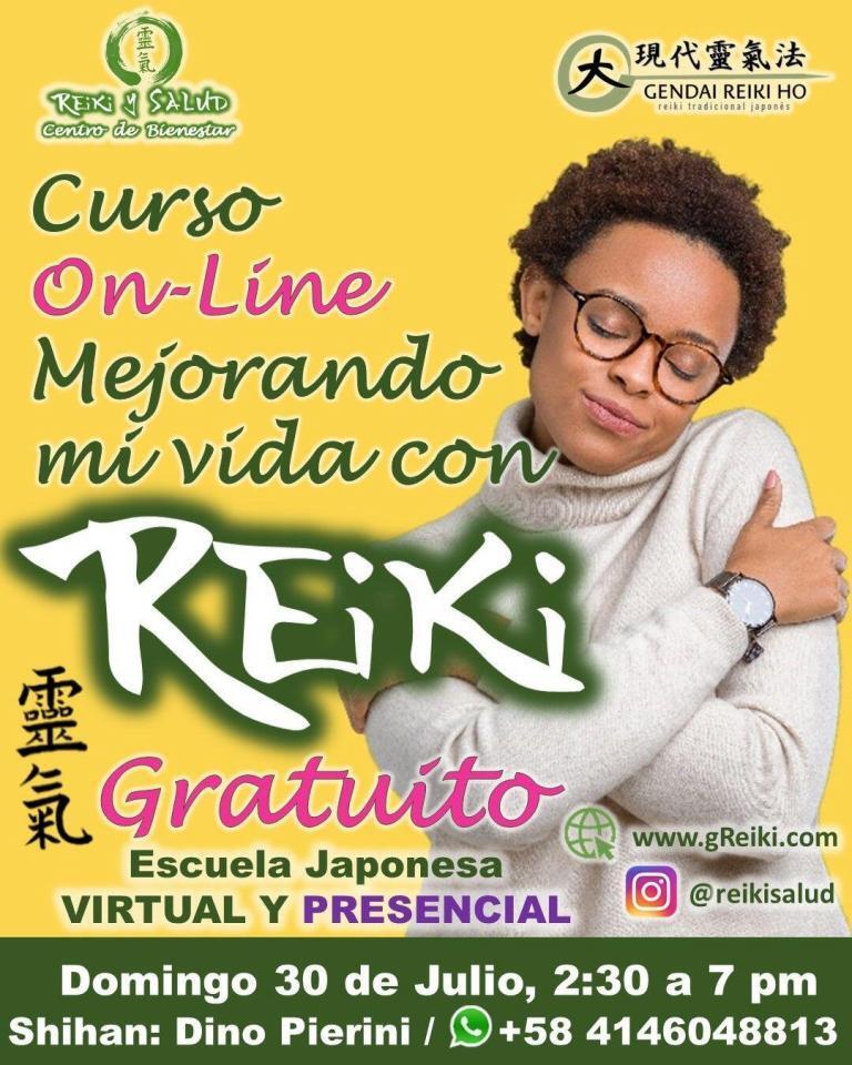 Curso gratuito On-Line, «Mejorando mi VIDA con Reiki», con el respaldo de Casa Reiki y…