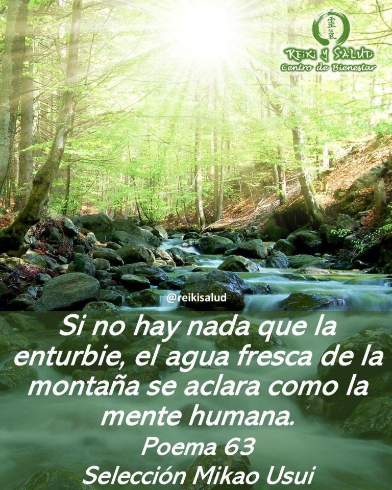 Si no hay nada que la enturbie, el agua fresca de la montaña se aclara…